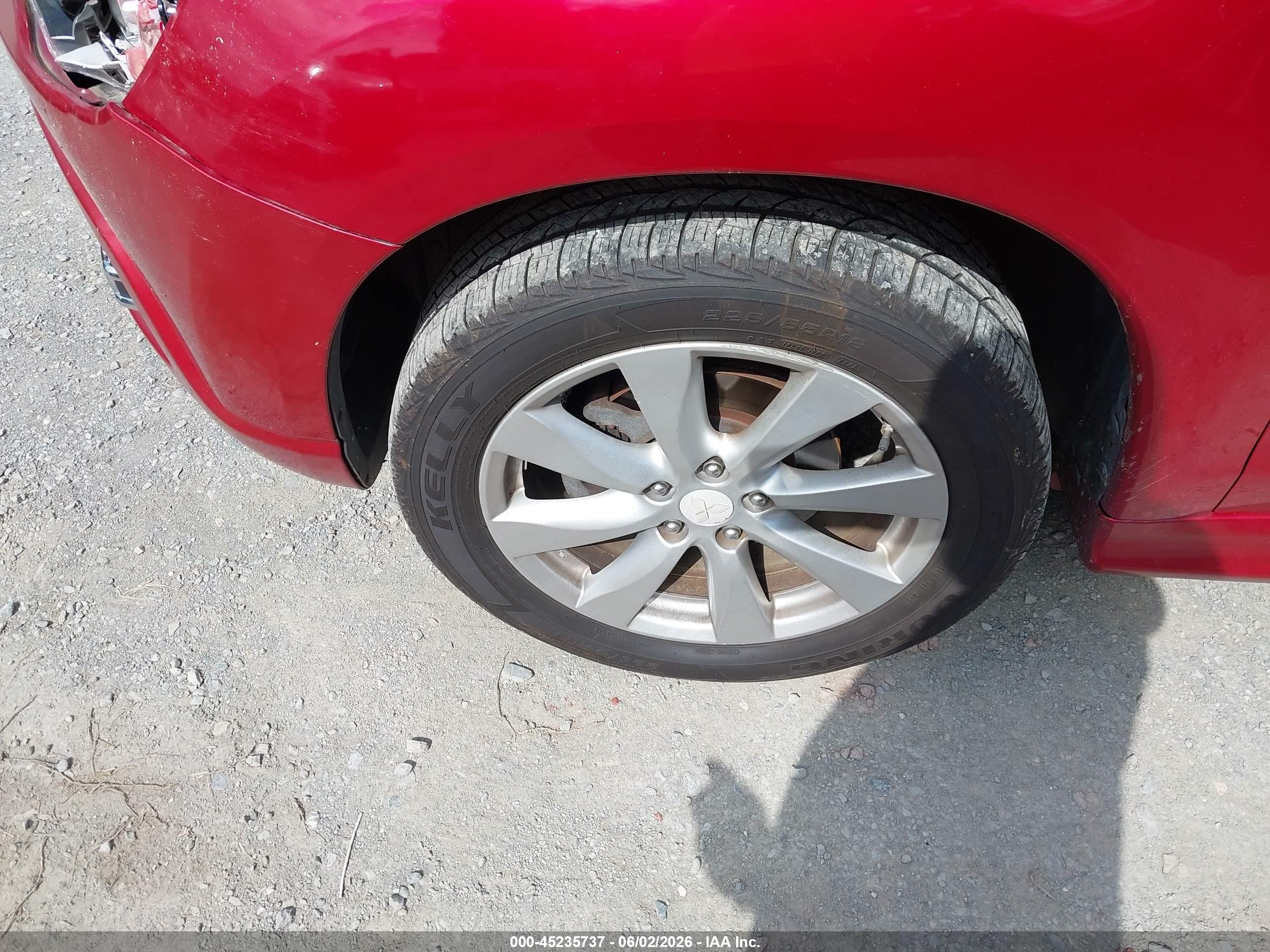 2012 Mitsubishi Outlander Sport Se Red vin: JA4AP4AU7CZ002024