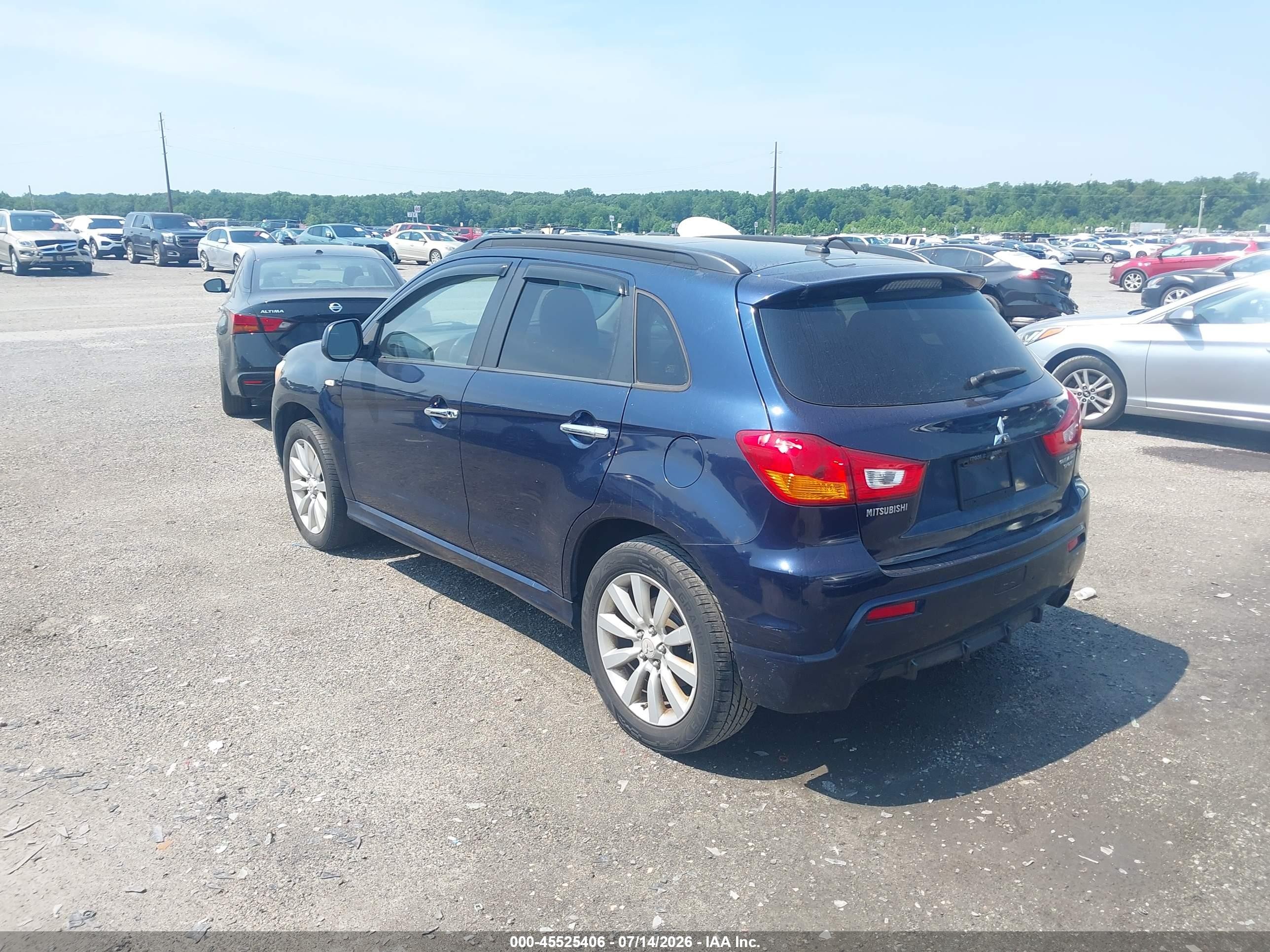 2011 Mitsubishi Outlander Sport Se Blue vin: JA4AP4AU9BZ015422