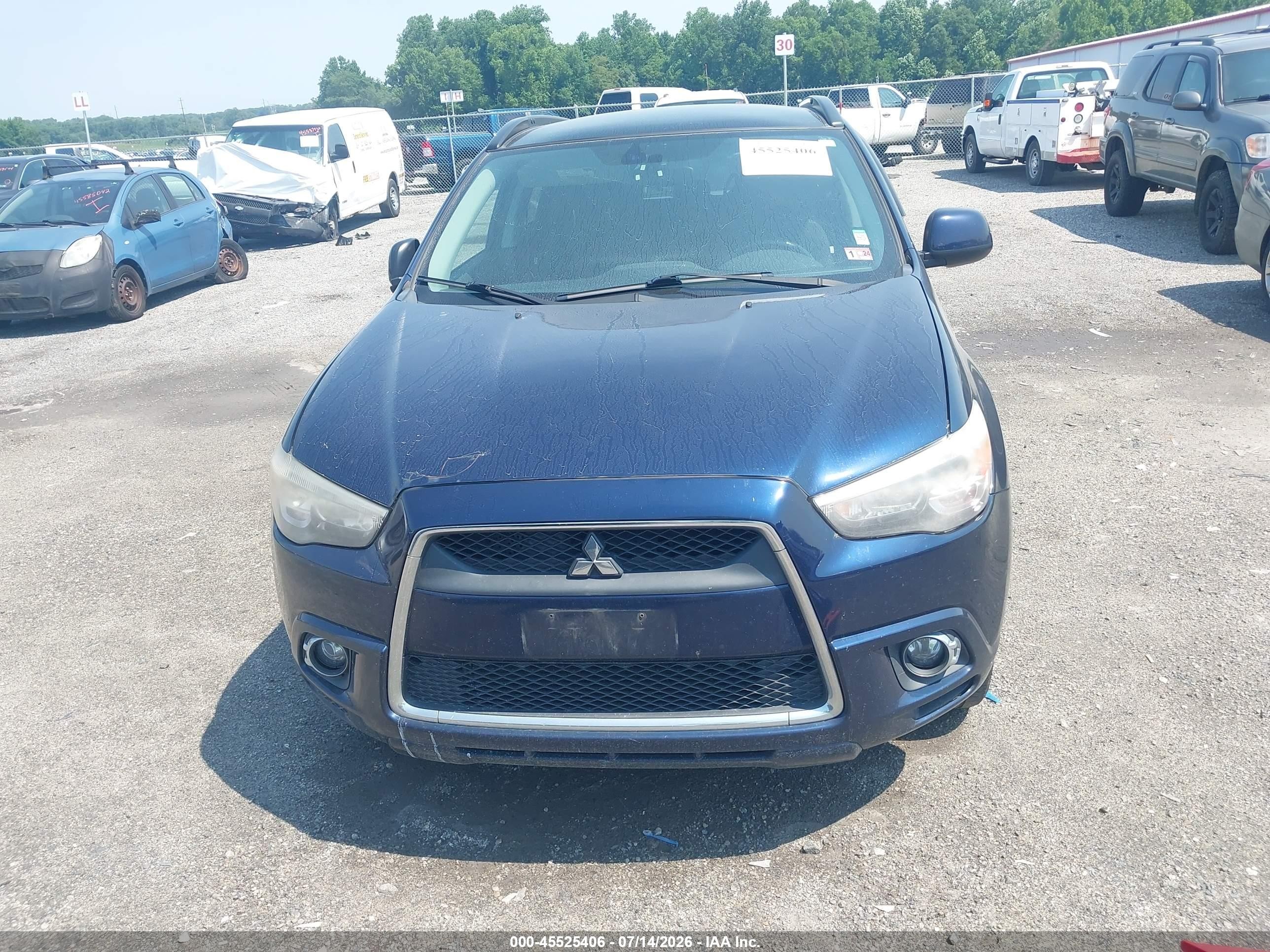 2011 Mitsubishi Outlander Sport Se Blue vin: JA4AP4AU9BZ015422