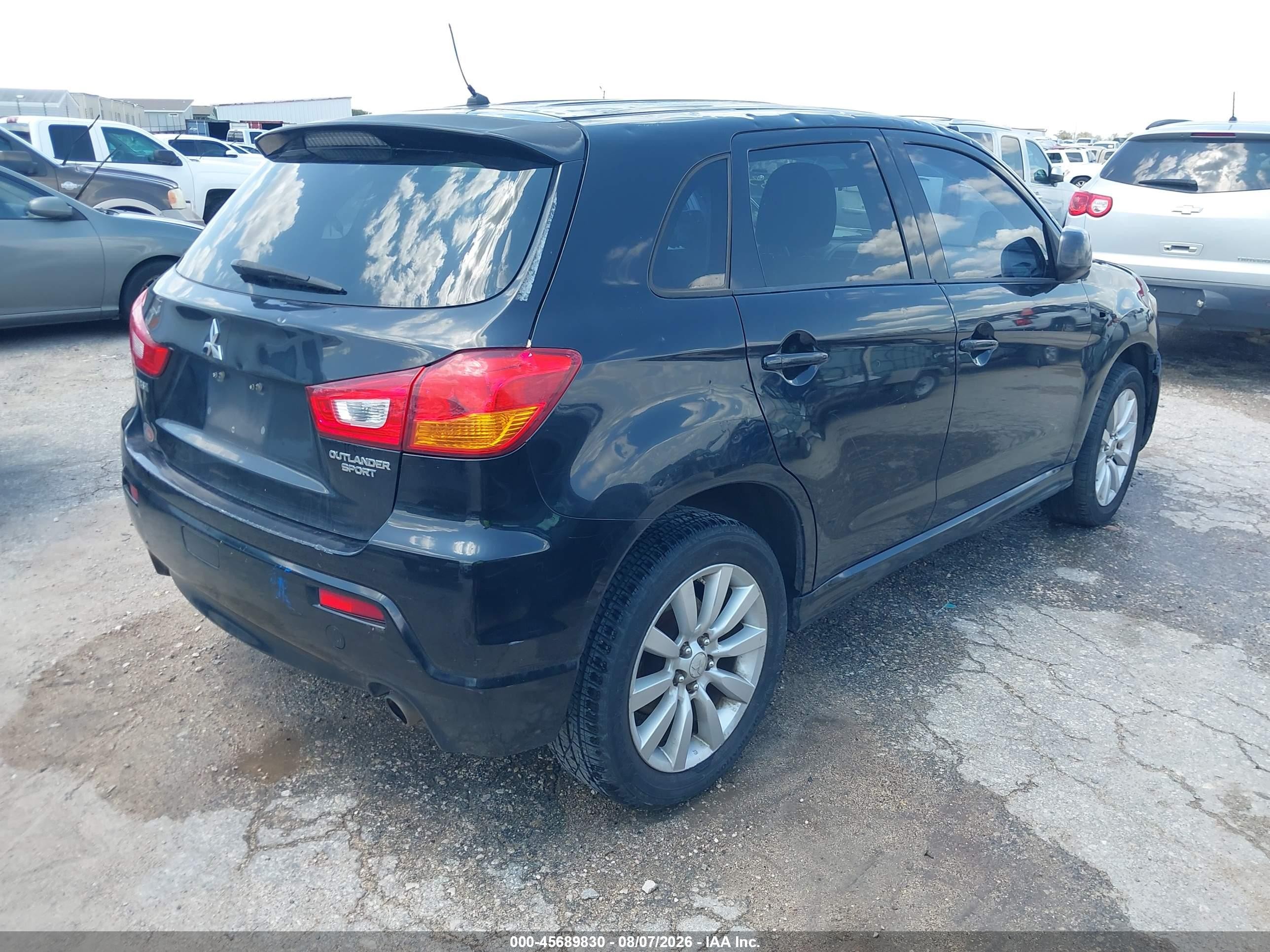 2011 Mitsubishi Outlander Sport Se Черный vin: JA4AP4AUXBZ018779