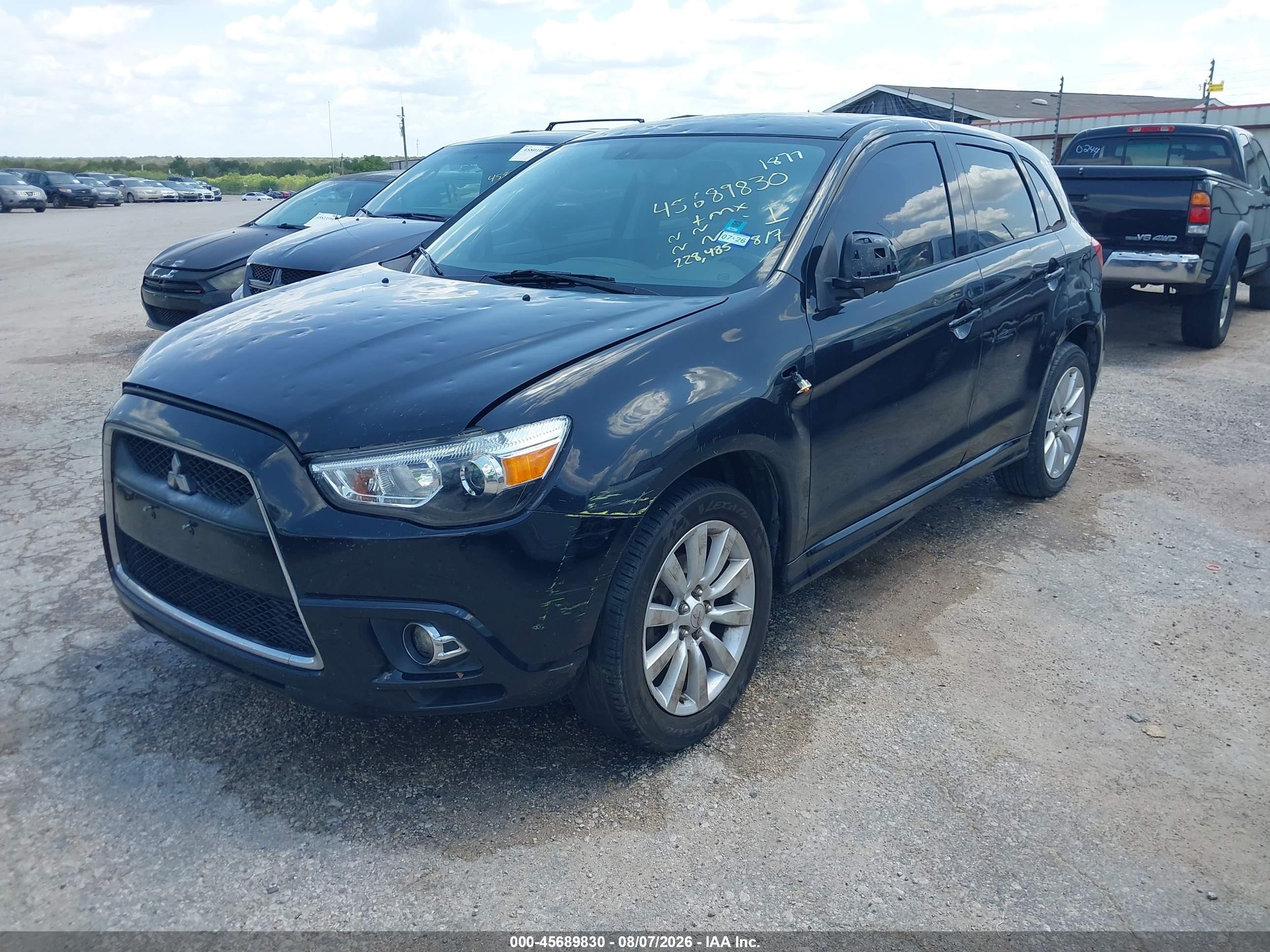 2011 Mitsubishi Outlander Sport Se Черный vin: JA4AP4AUXBZ018779