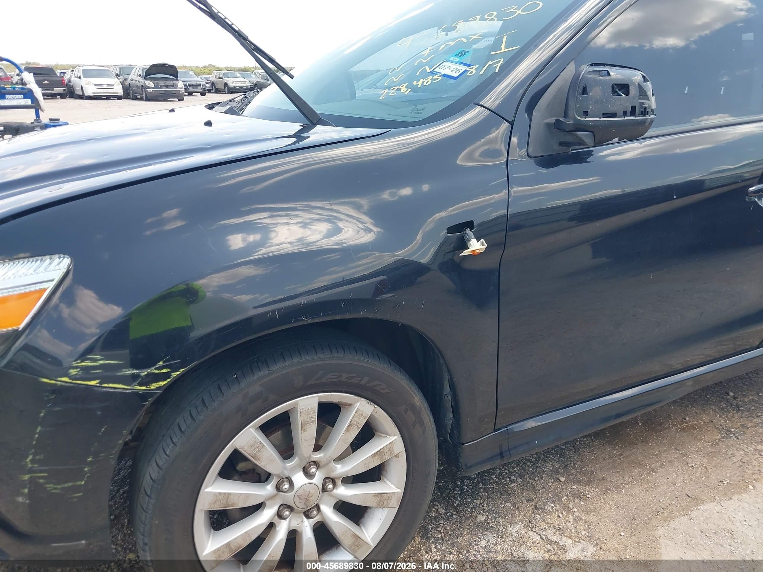 2011 Mitsubishi Outlander Sport Se Черный vin: JA4AP4AUXBZ018779