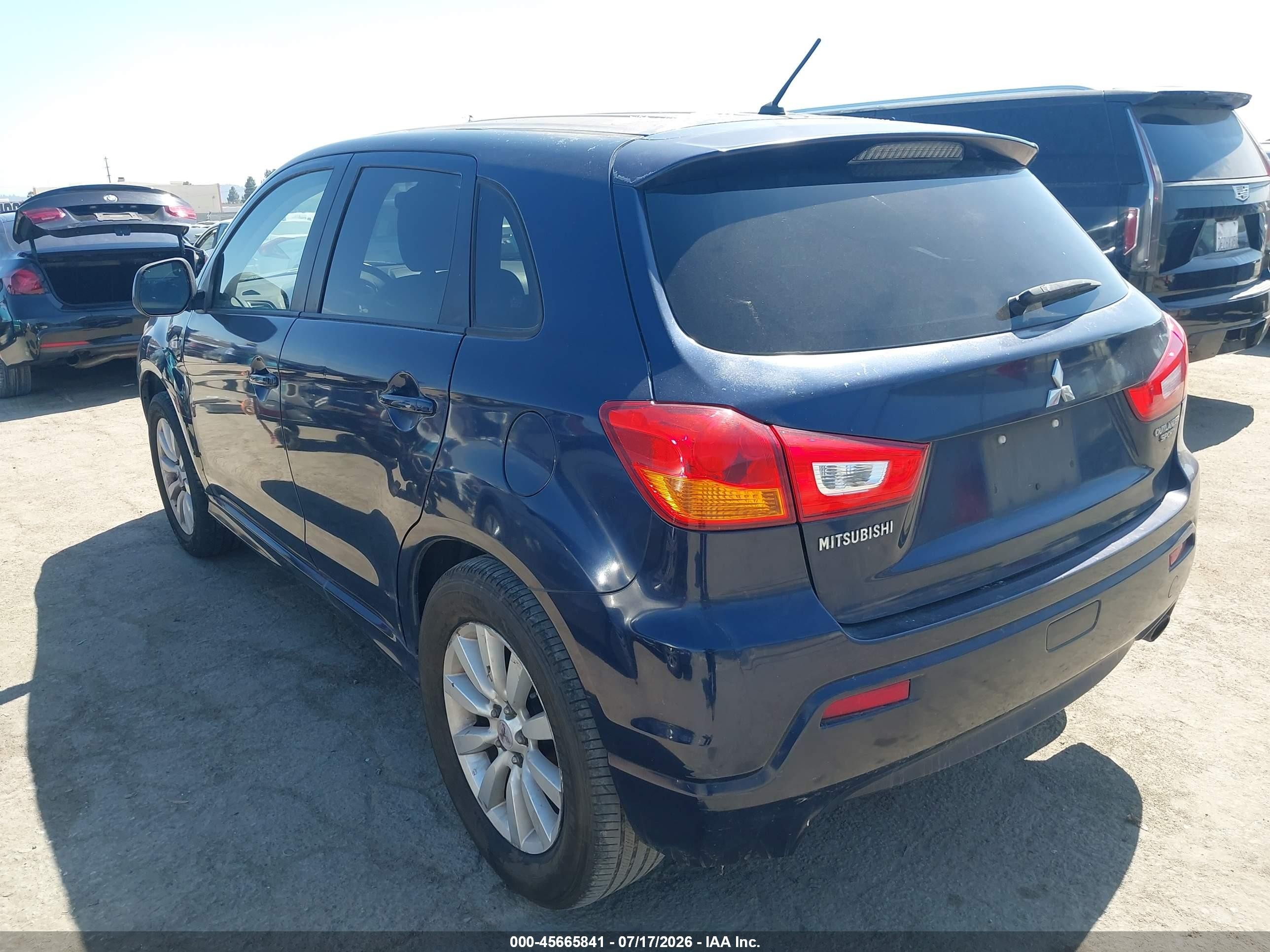 2011 Mitsubishi Outlander Sport Se Синий vin: JA4AP4AUXBZ019074