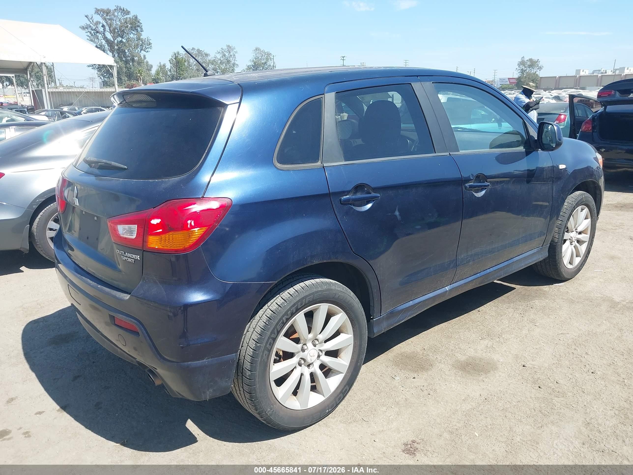 2011 Mitsubishi Outlander Sport Se Синий vin: JA4AP4AUXBZ019074