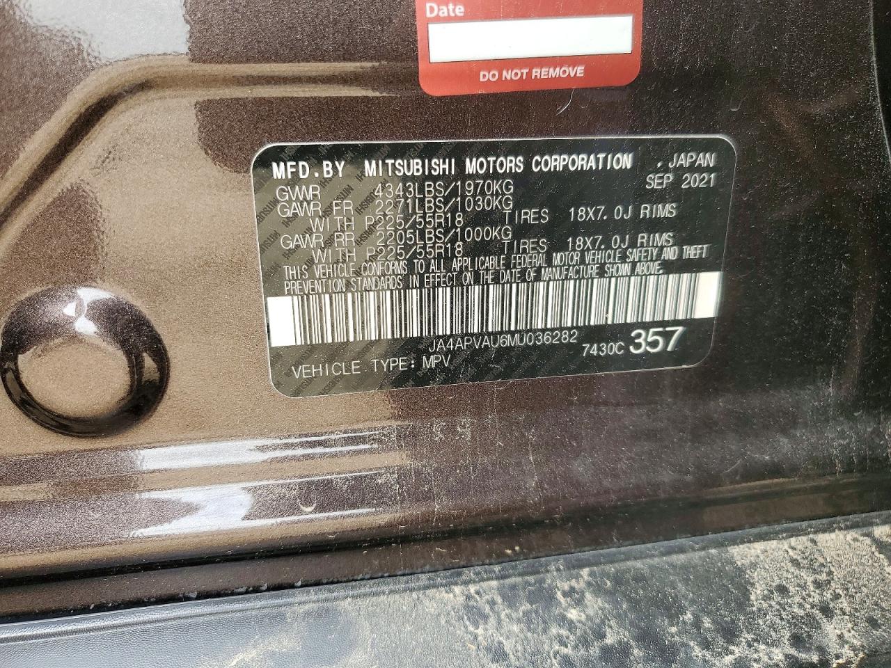 2021 Mitsubishi Outlander Sport Se Brown vin: JA4APVAU6MU036282