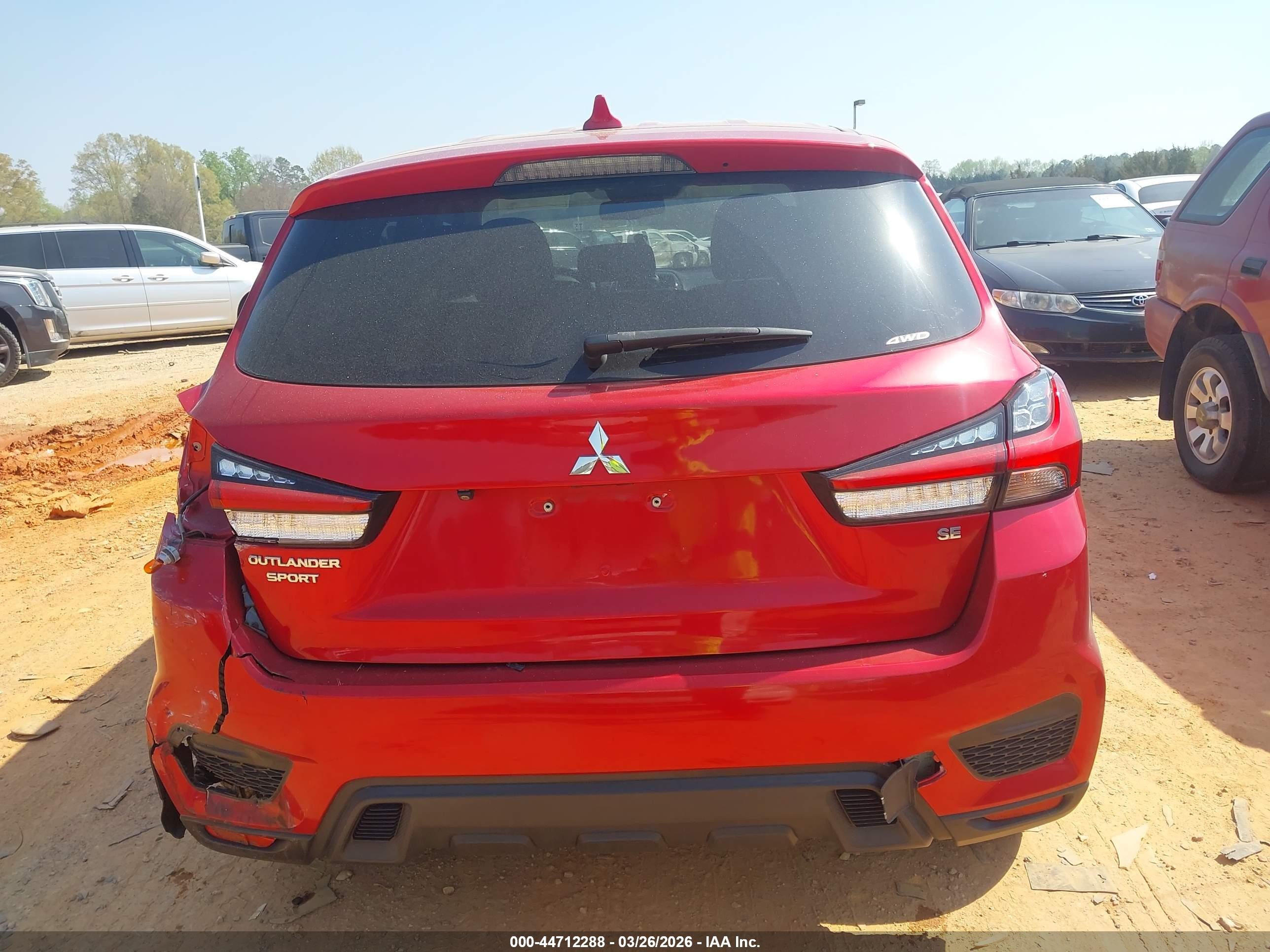 2020 Mitsubishi Outlander Sport 2.0 Be Awc/2.0 Es Awc/2.0 Se Awc/2.0 Sp Awc Красный vin: JA4AR3AU2LU010260