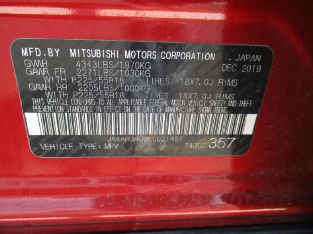 2020 Mitsubishi Outlander Sport Es 2.0/se 2.0 Red vin: JA4AR3AU9LU021451