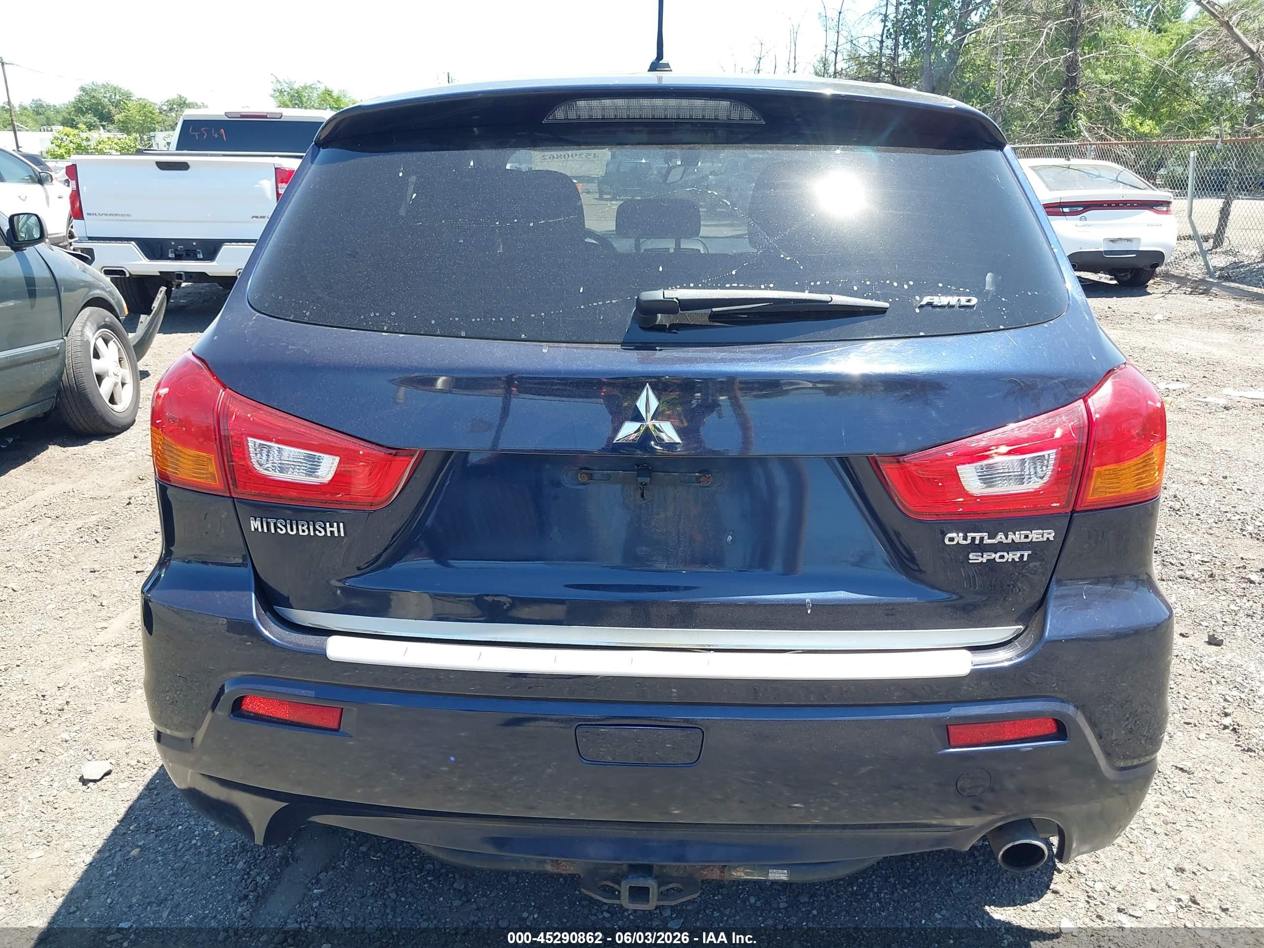 2011 Mitsubishi Outlander Sport Se Blue vin: JA4AR4AU0BZ009356