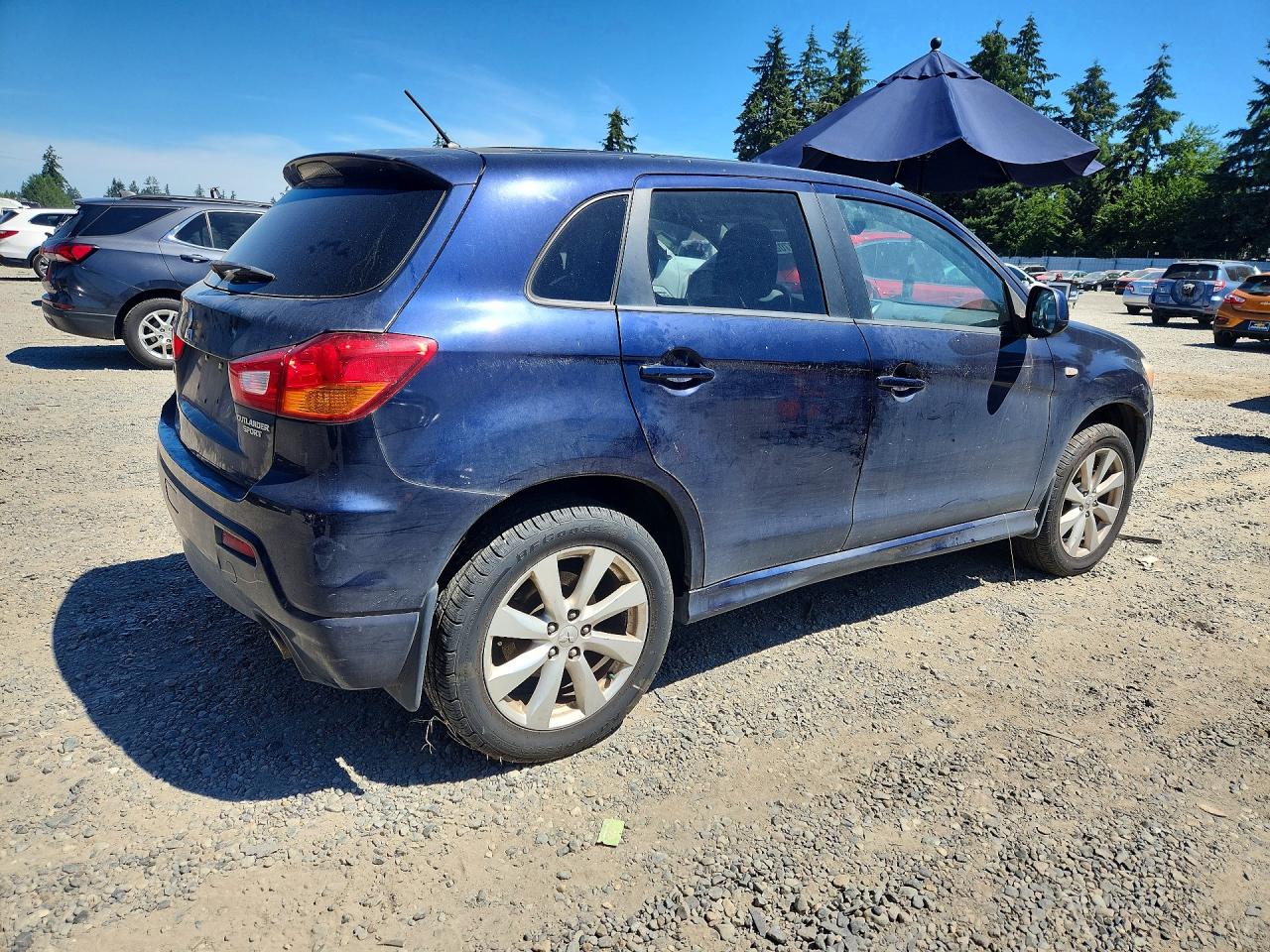 2012 Mitsubishi Outlander Sport Se Blue vin: JA4AR4AU0CZ003347