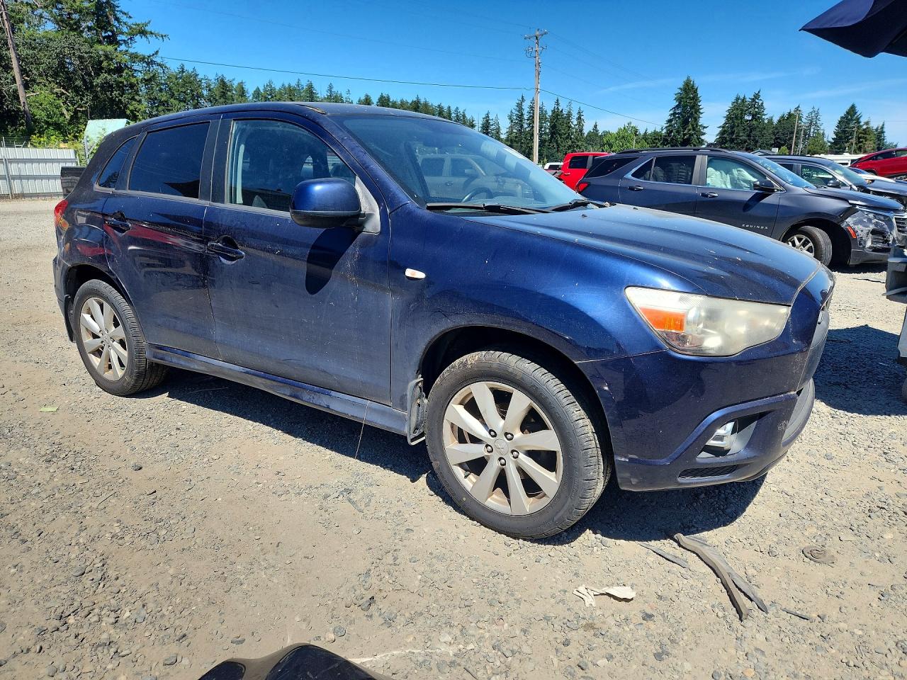 2012 Mitsubishi Outlander Sport Se Blue vin: JA4AR4AU0CZ003347