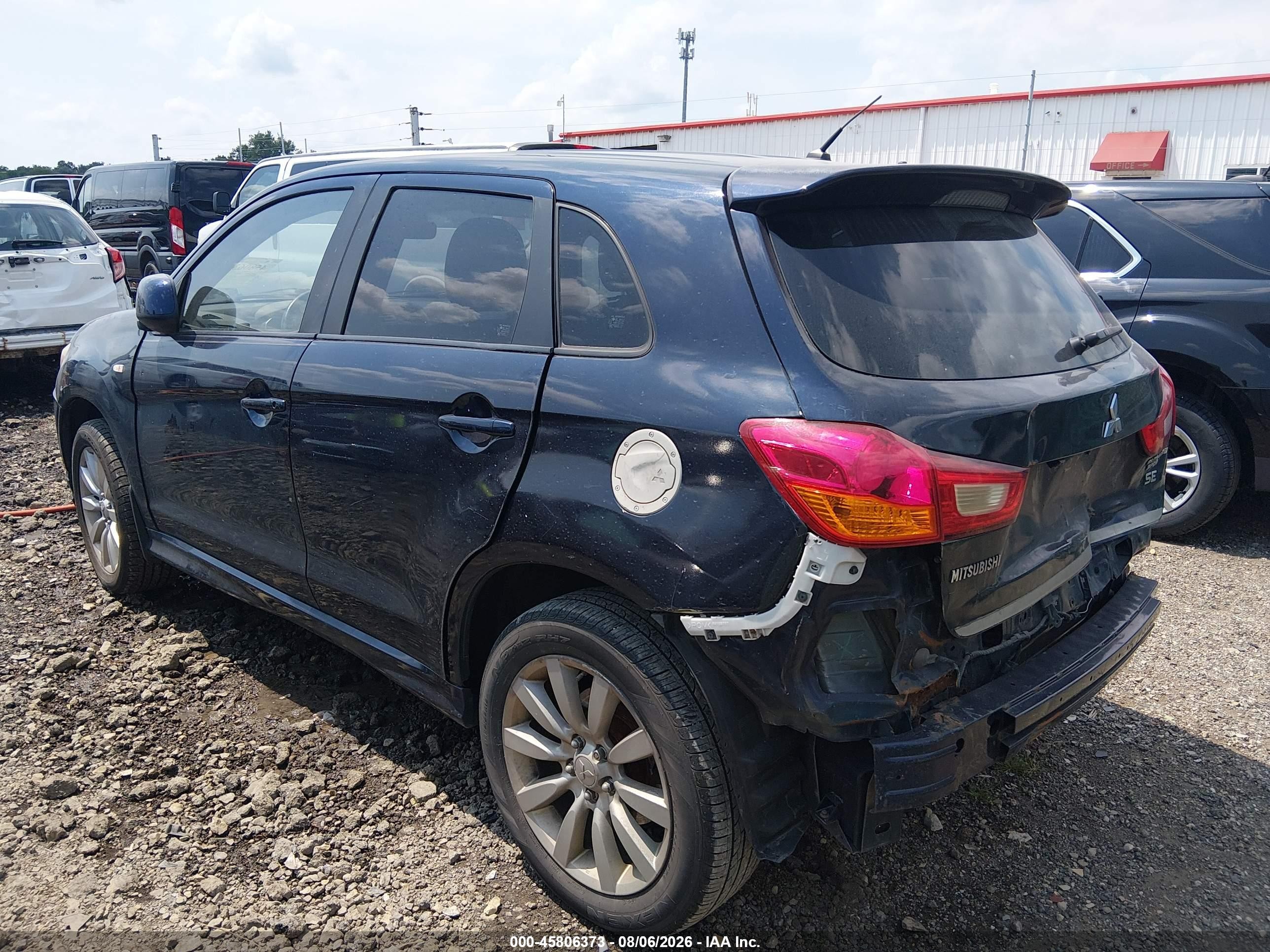 2011 Mitsubishi Outlander Sport Se Blue vin: JA4AR4AU1BZ016624