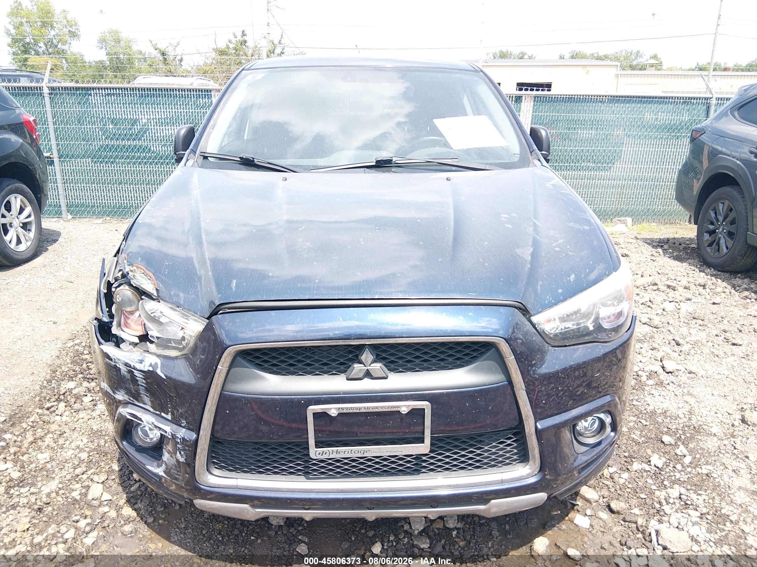 2011 Mitsubishi Outlander Sport Se Blue vin: JA4AR4AU1BZ016624