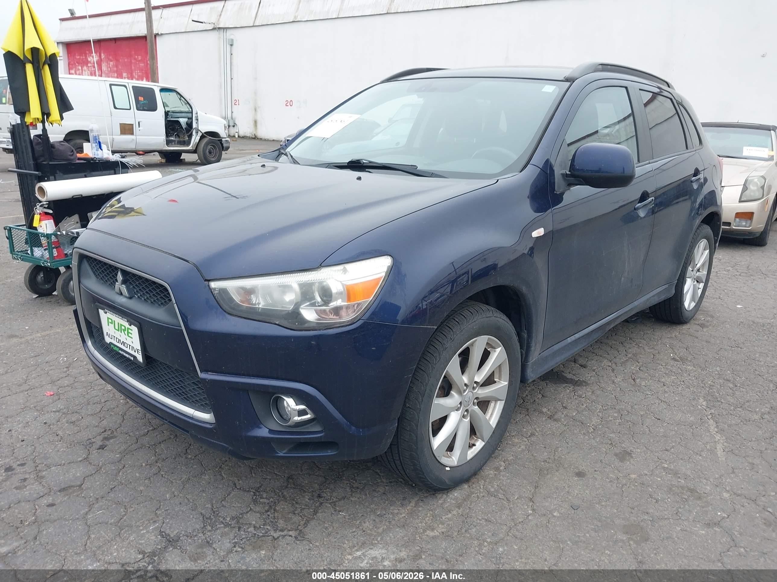 2012 Mitsubishi Outlander Sport Se Синий vin: JA4AR4AU1CZ007150
