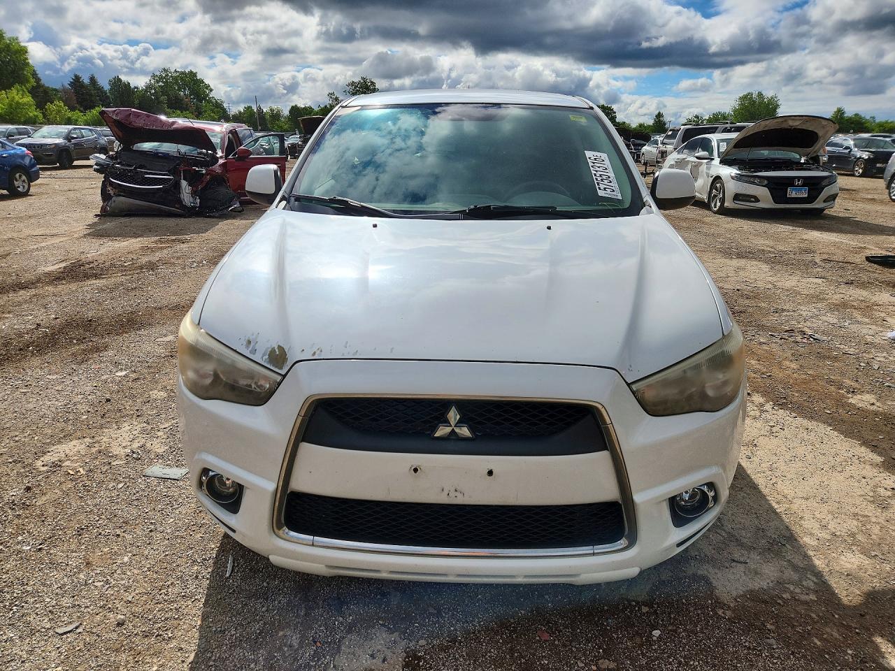 2012 Mitsubishi Outlander Sport Se Белый vin: JA4AR4AU2CZ004970