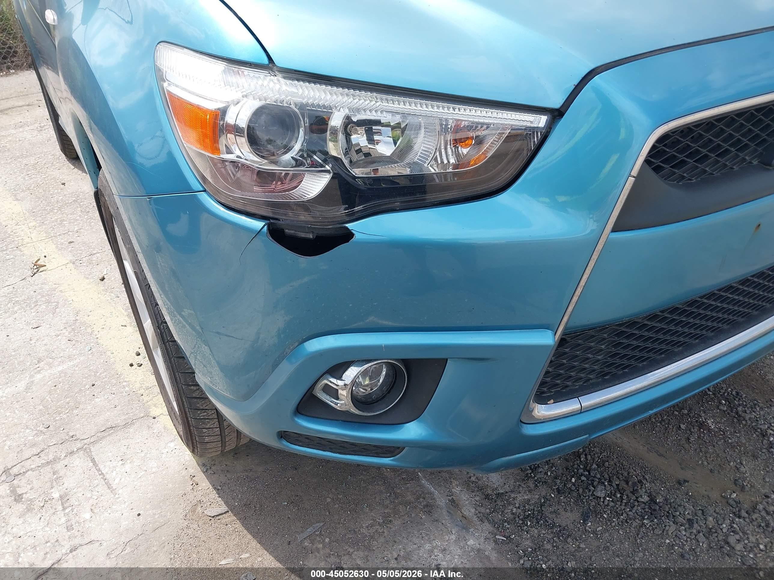 2012 Mitsubishi Outlander Sport Se Синий vin: JA4AR4AU2CZ011739