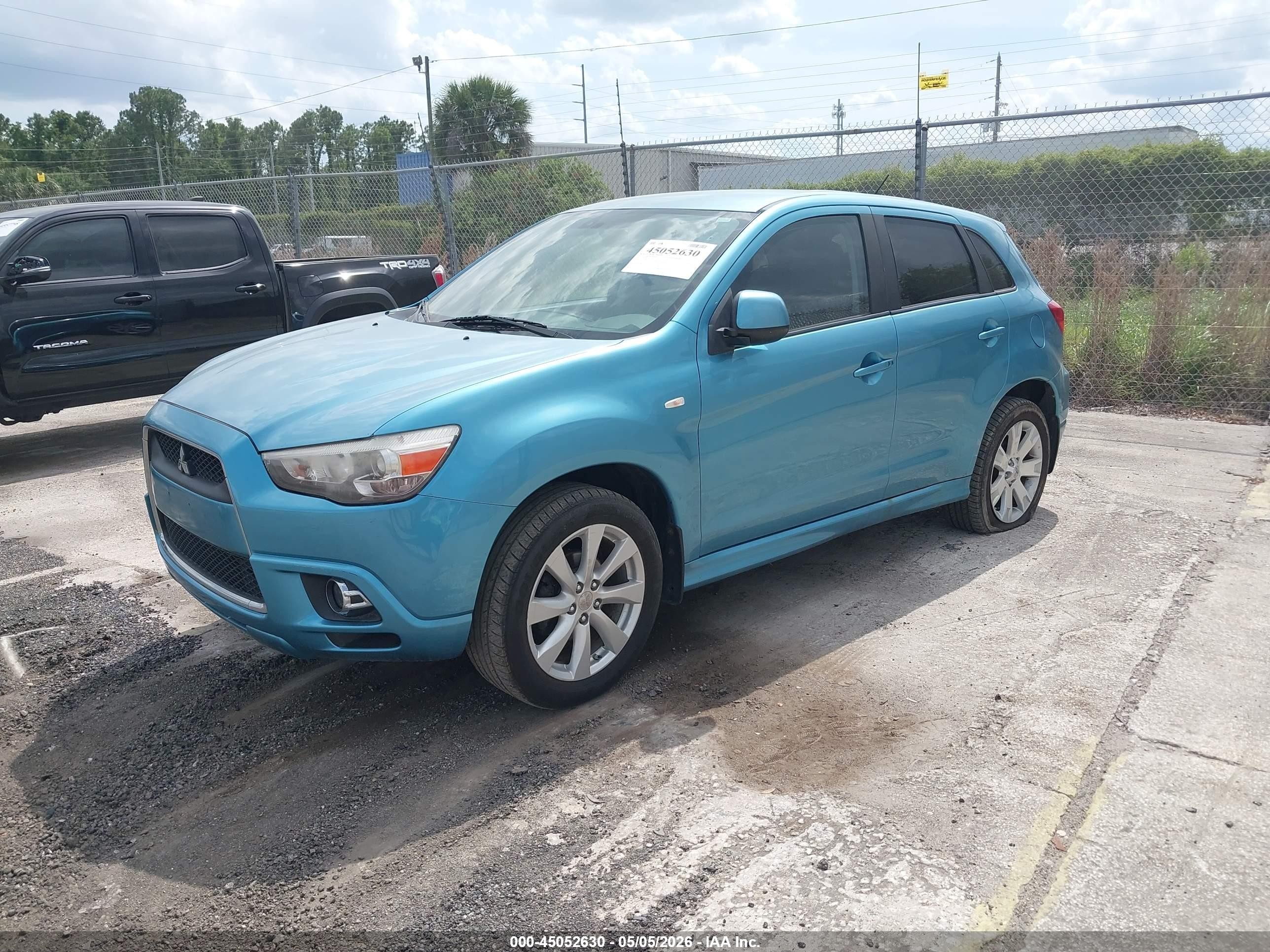 2012 Mitsubishi Outlander Sport Se Синий vin: JA4AR4AU2CZ011739