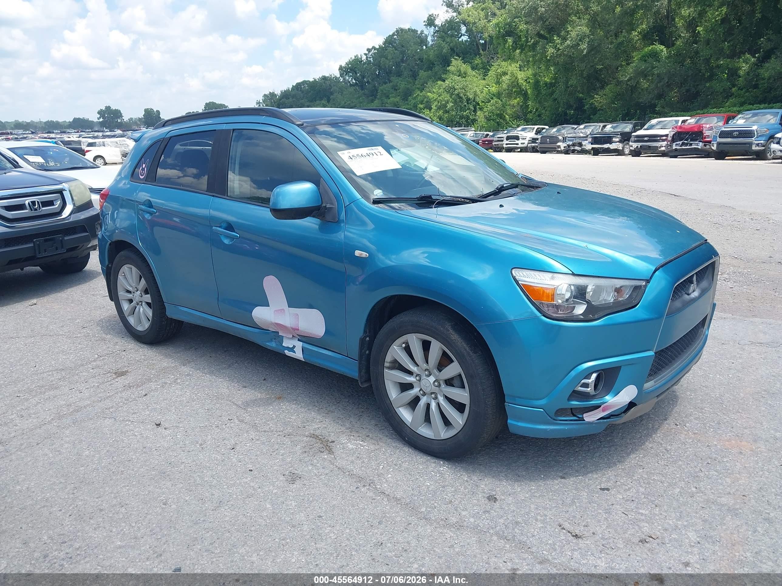 2011 Mitsubishi Outlander Sport Se Синий vin: JA4AR4AU3BZ005155