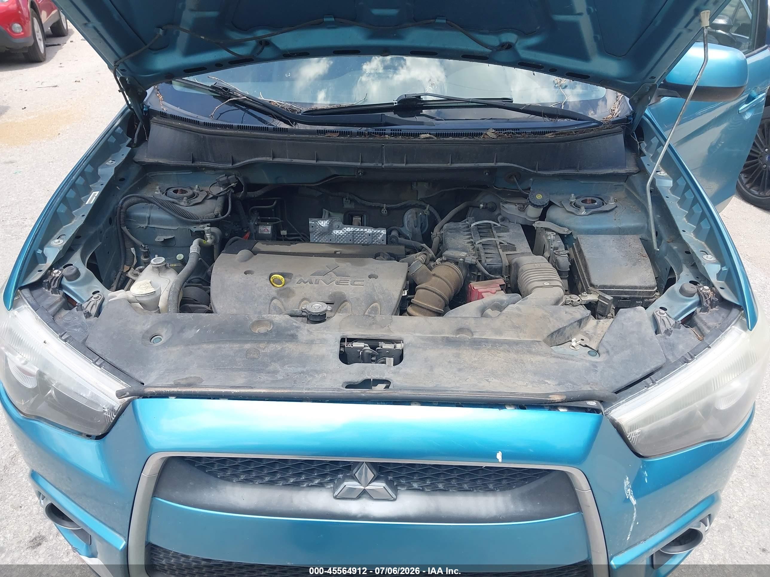 2011 Mitsubishi Outlander Sport Se Синий vin: JA4AR4AU3BZ005155