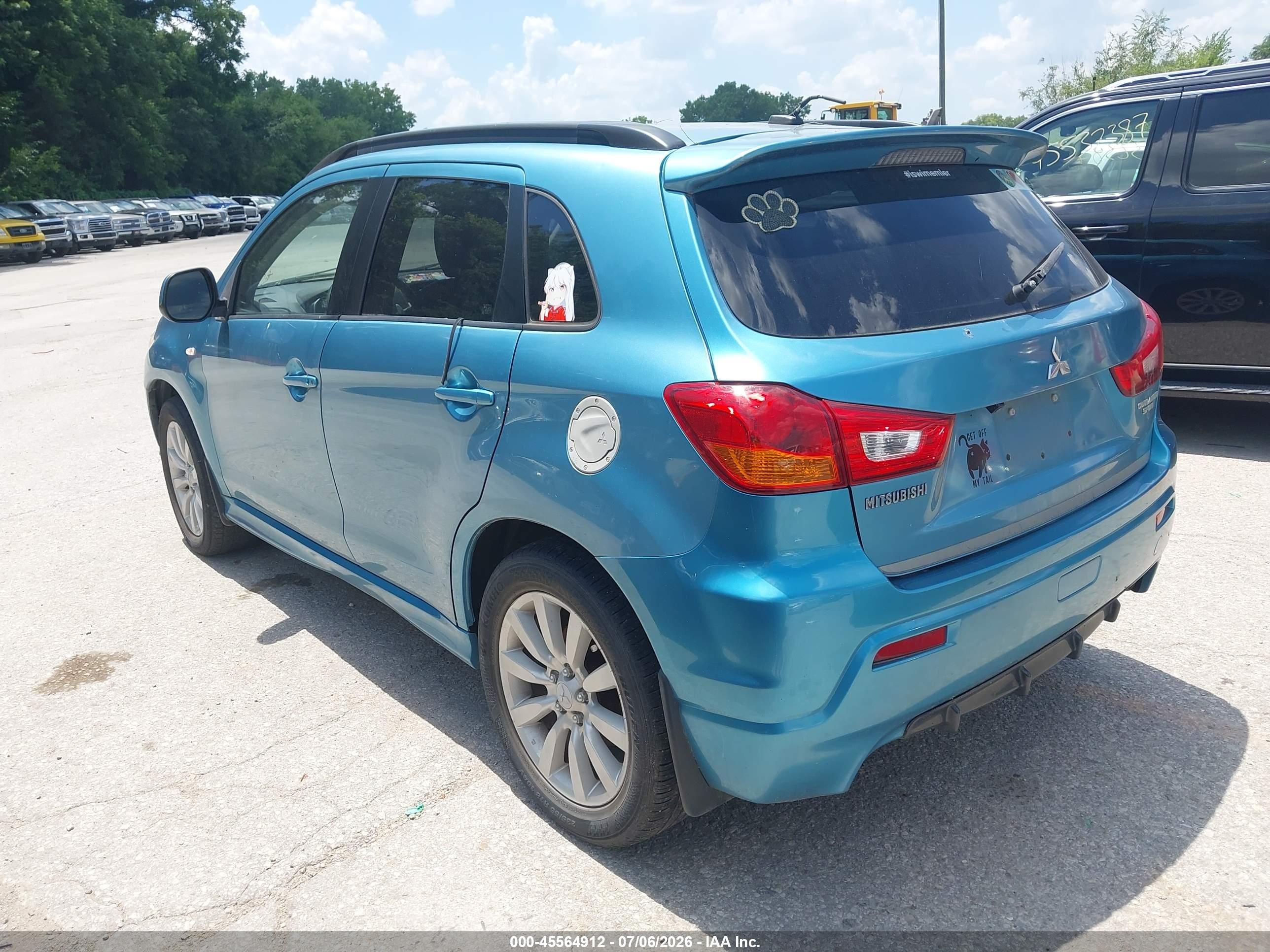 2011 Mitsubishi Outlander Sport Se Синий vin: JA4AR4AU3BZ005155