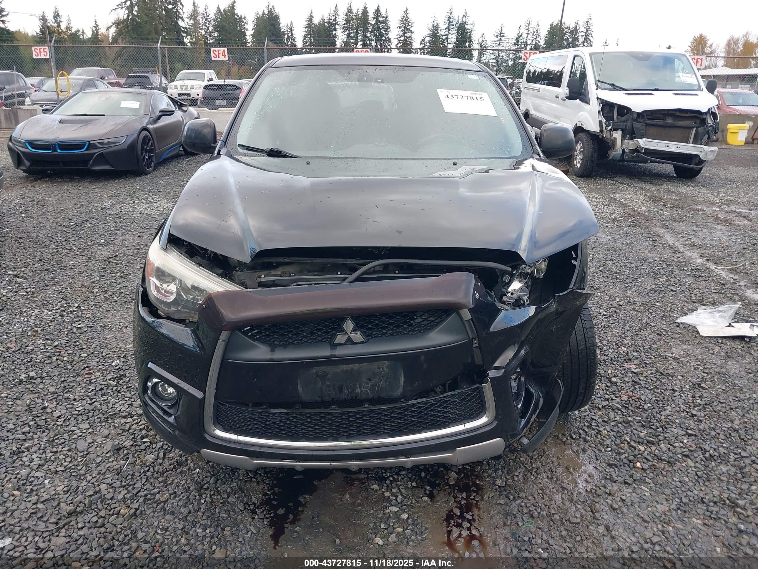 2011 Mitsubishi Outlander Sport Se Black vin: JA4AR4AU3BZ023817