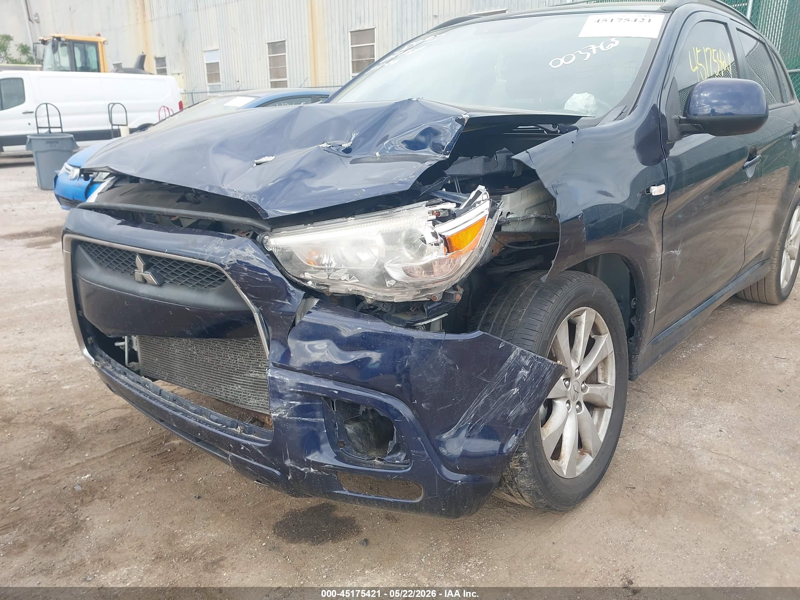 2012 Mitsubishi Outlander Sport Se Blue vin: JA4AR4AU3CZ003763