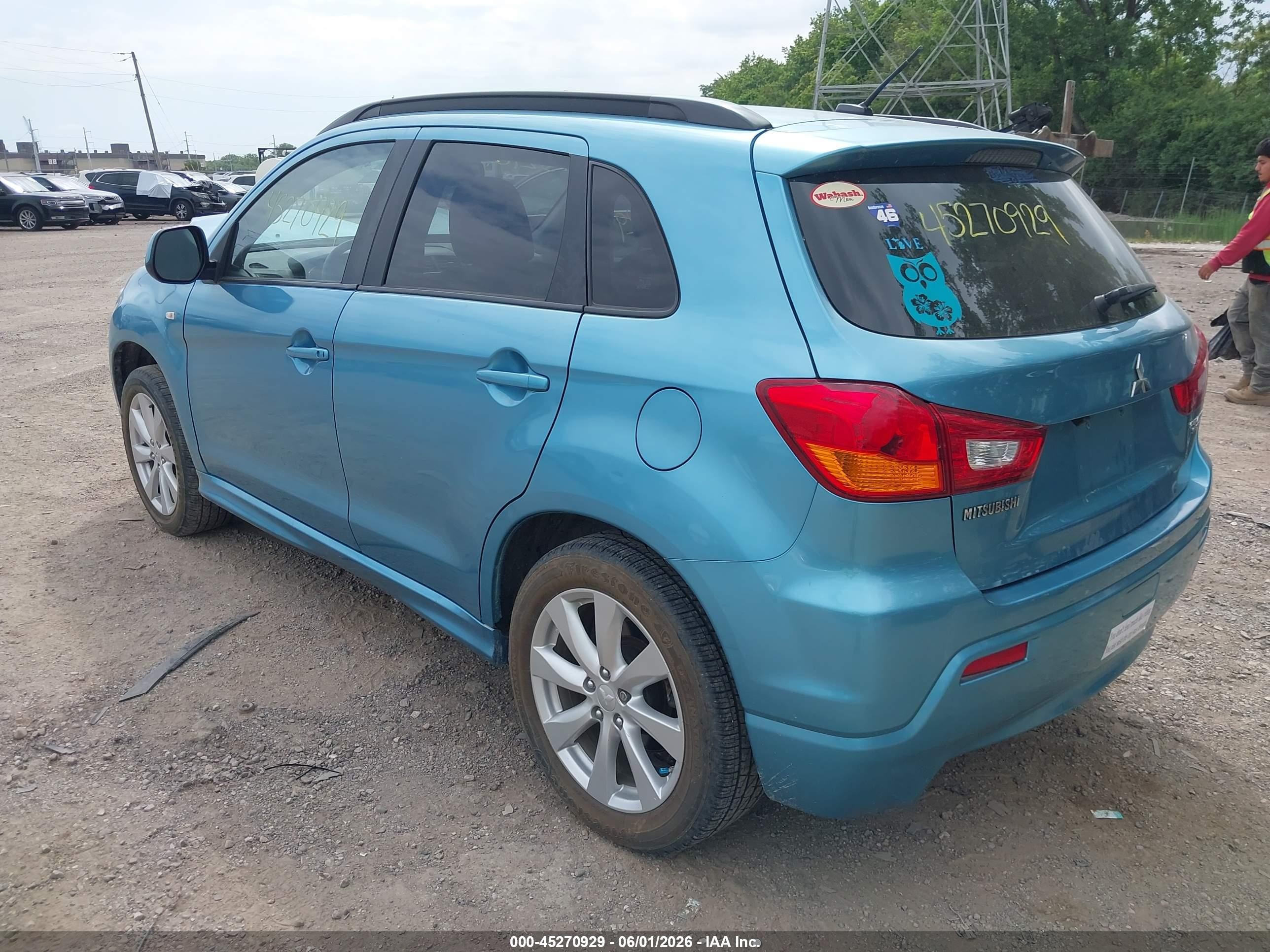 2012 Mitsubishi Outlander Sport Se Blue vin: JA4AR4AU3CZ011099