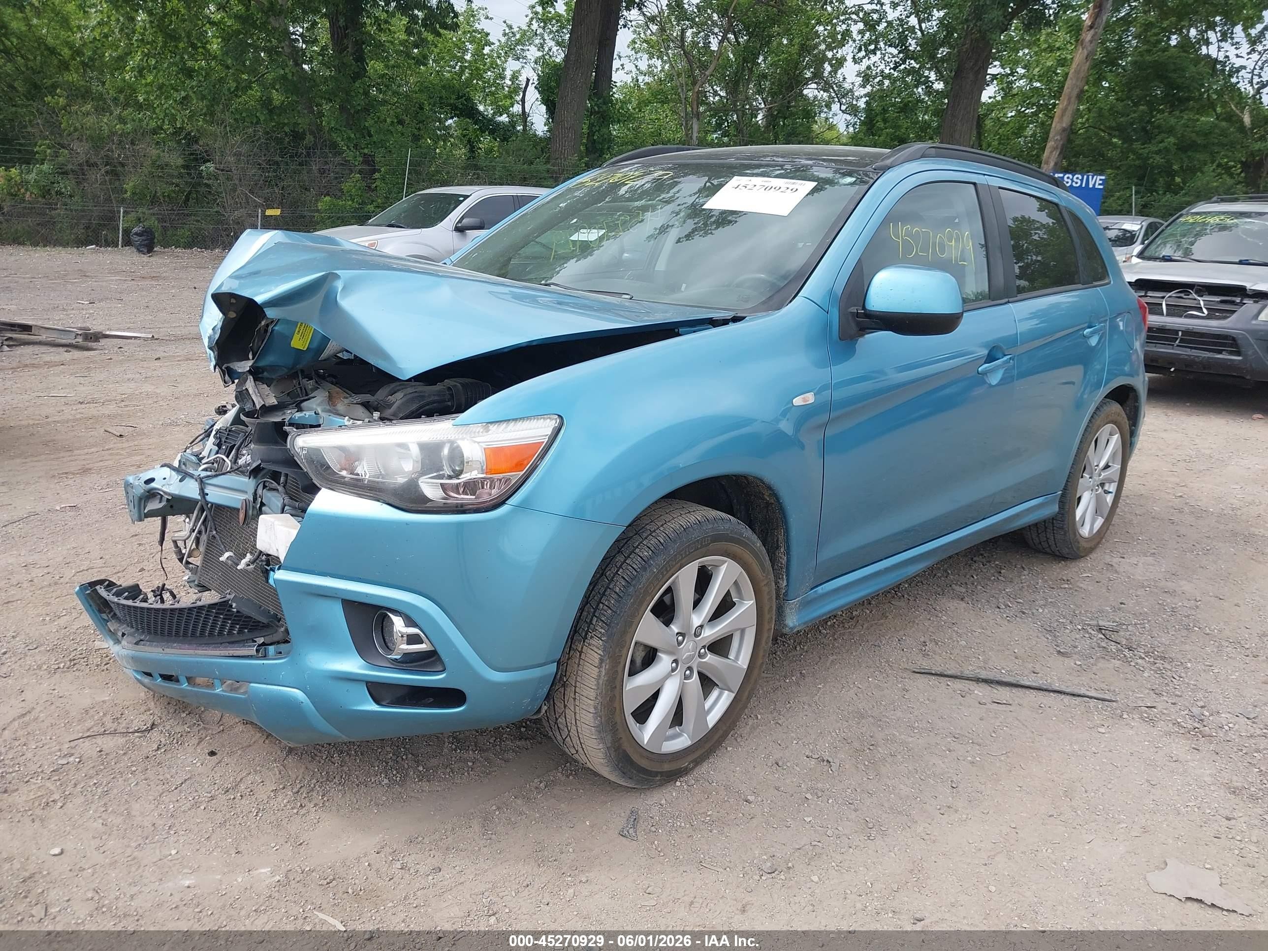 2012 Mitsubishi Outlander Sport Se Blue vin: JA4AR4AU3CZ011099