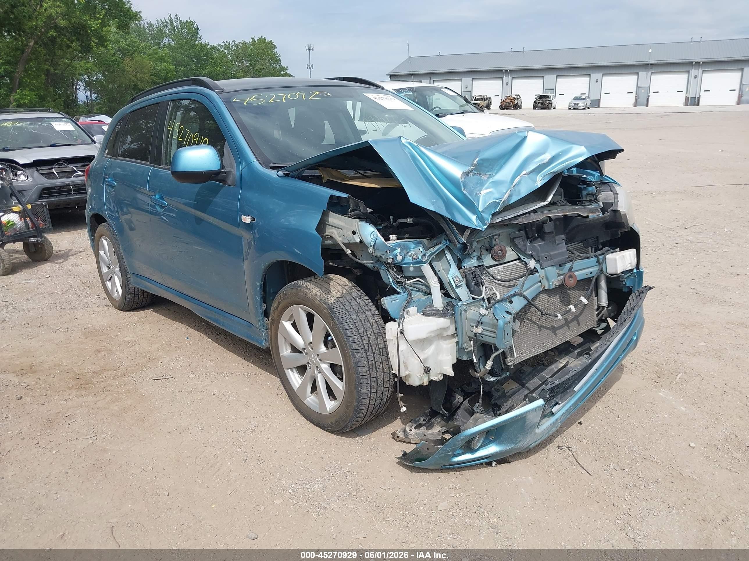 2012 Mitsubishi Outlander Sport Se Blue vin: JA4AR4AU3CZ011099