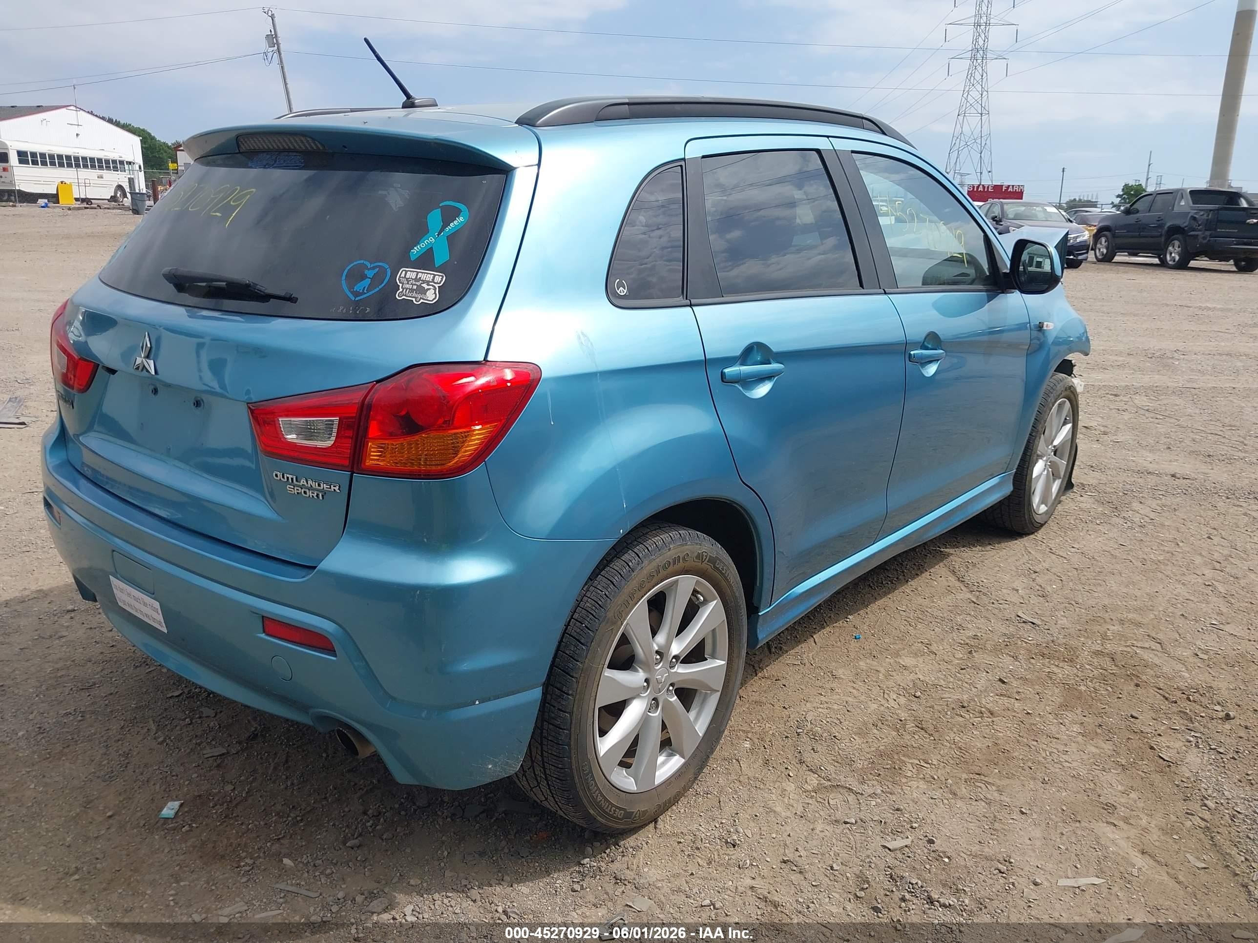 2012 Mitsubishi Outlander Sport Se Blue vin: JA4AR4AU3CZ011099