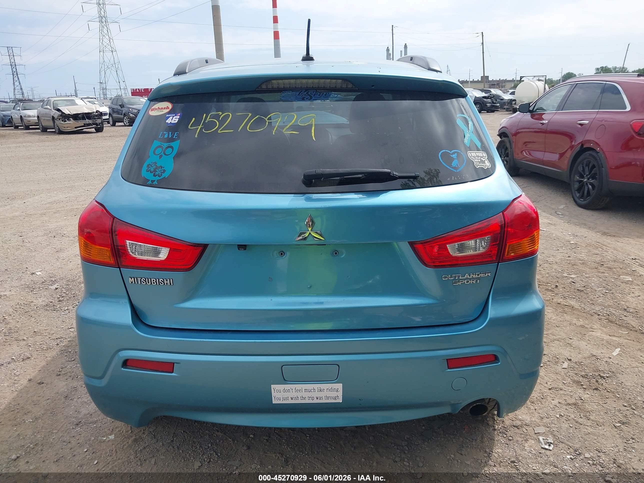 2012 Mitsubishi Outlander Sport Se Blue vin: JA4AR4AU3CZ011099