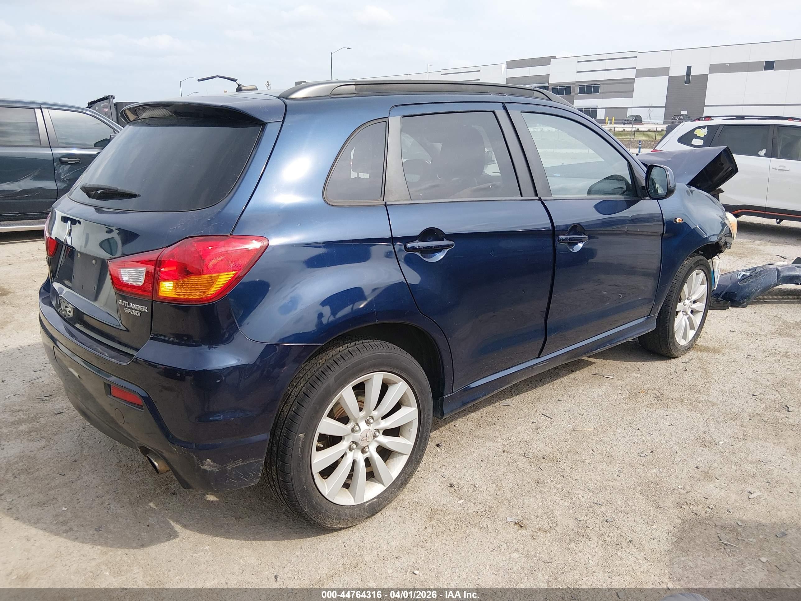 2011 Mitsubishi Outlander Sport Se Blue vin: JA4AR4AU4BZ008307