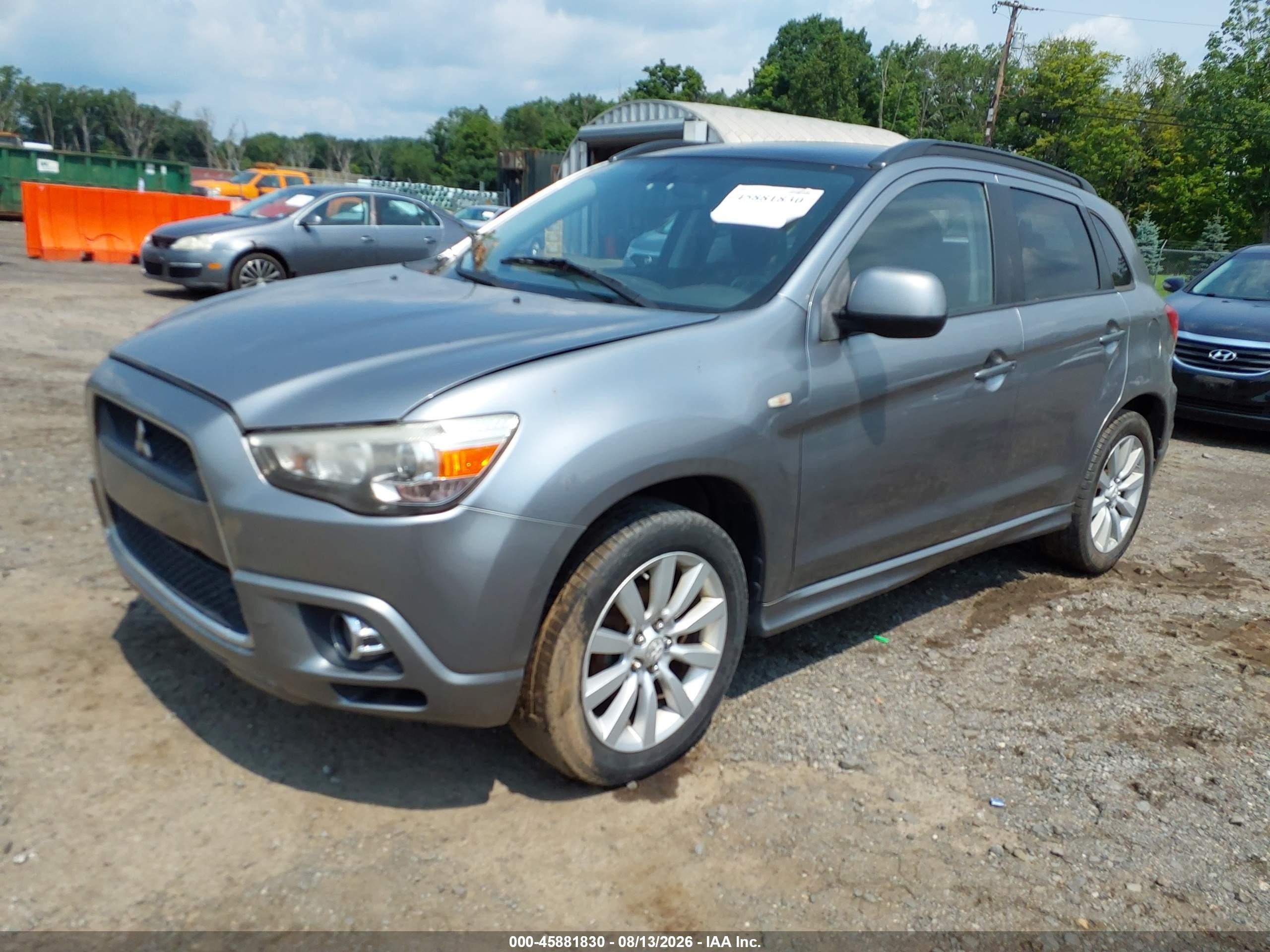 2011 Mitsubishi Outlander Sport Se Gray vin: JA4AR4AU4BZ017671