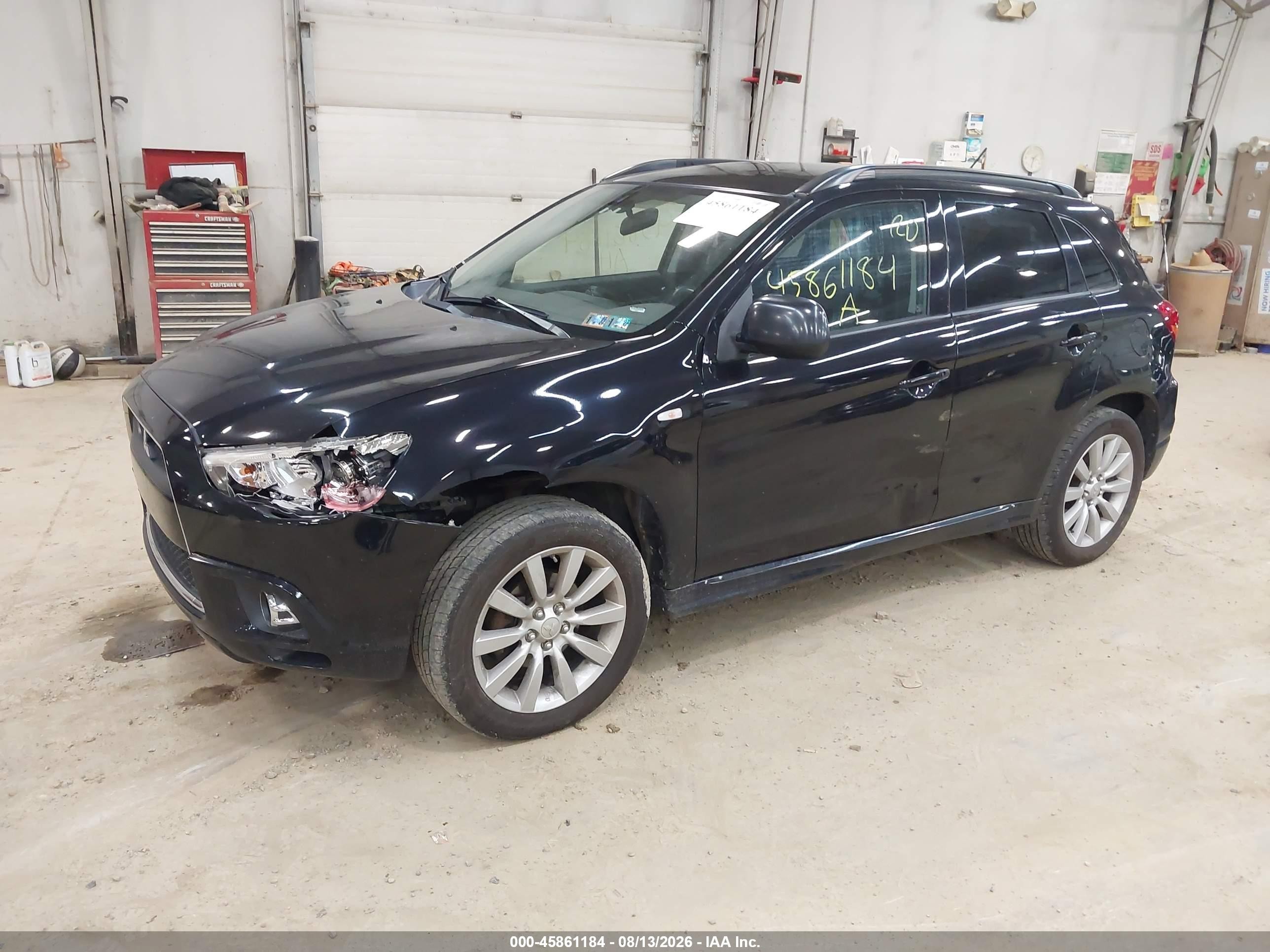 2011 Mitsubishi Outlander Sport Se Черный vin: JA4AR4AU5BZ009398