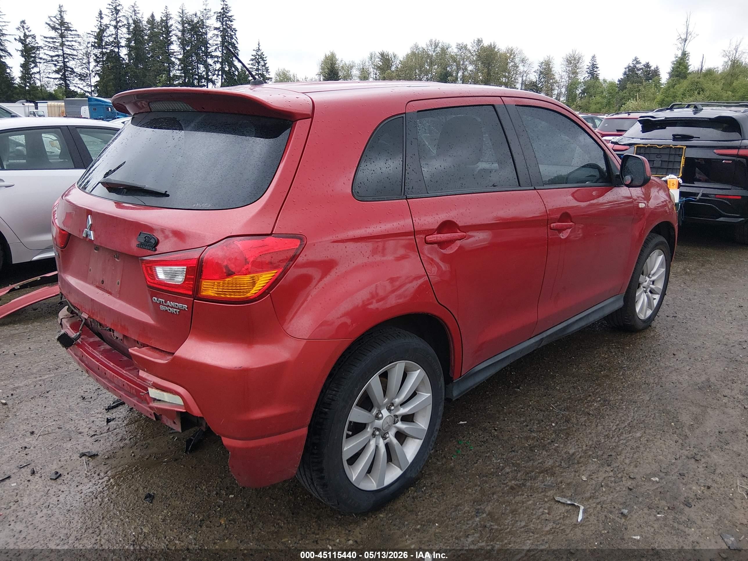 2011 Mitsubishi Outlander Sport Se Red vin: JA4AR4AU5BZ016383
