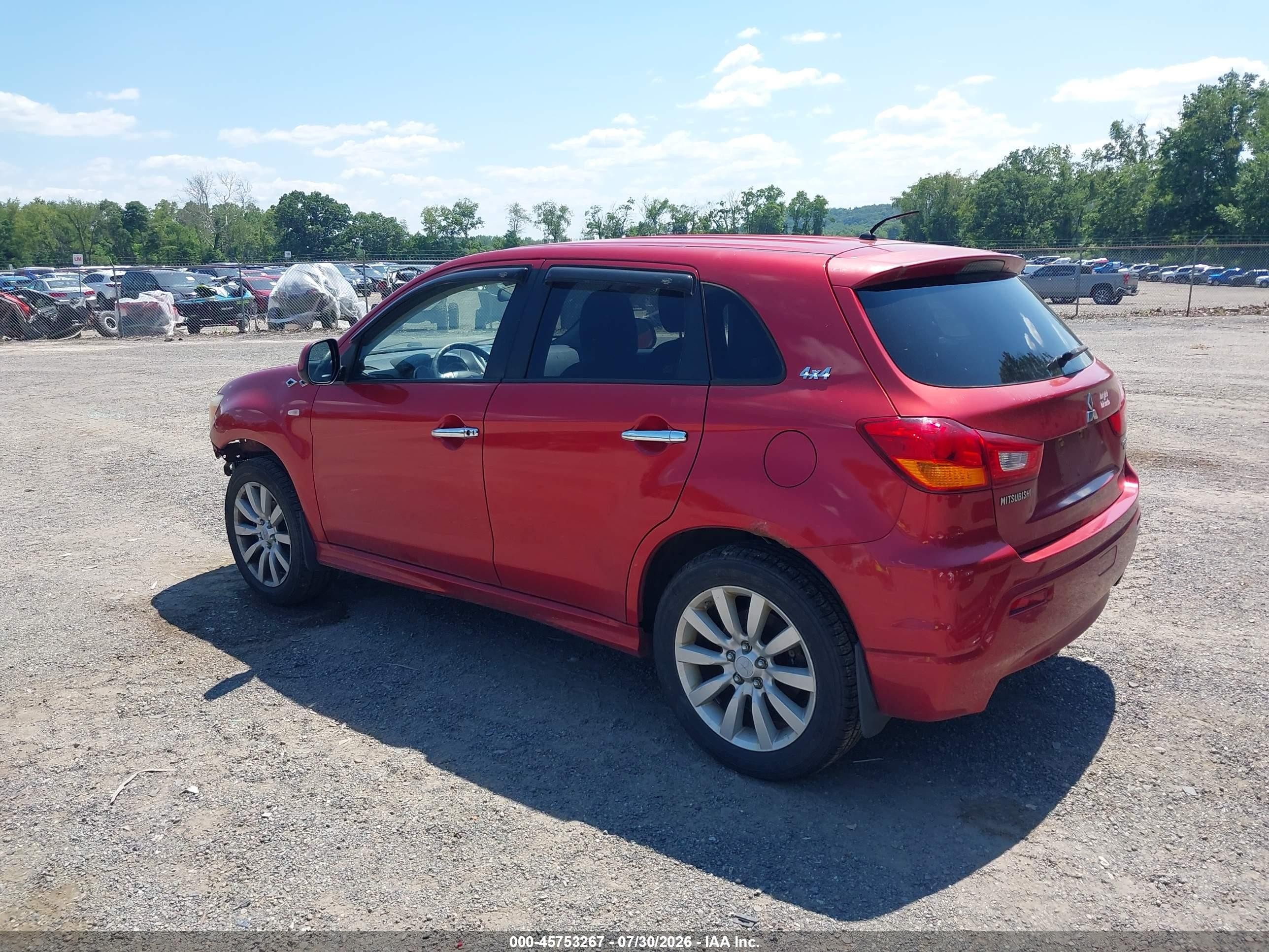 2011 Mitsubishi Outlander Sport Se Red vin: JA4AR4AU6BZ014819