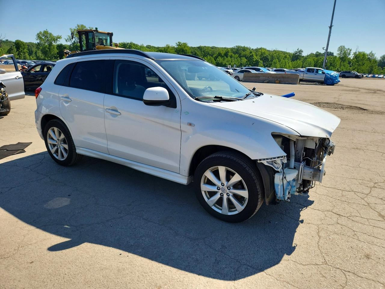 2012 Mitsubishi Outlander Sport Se Белый vin: JA4AR4AU6CZ000856