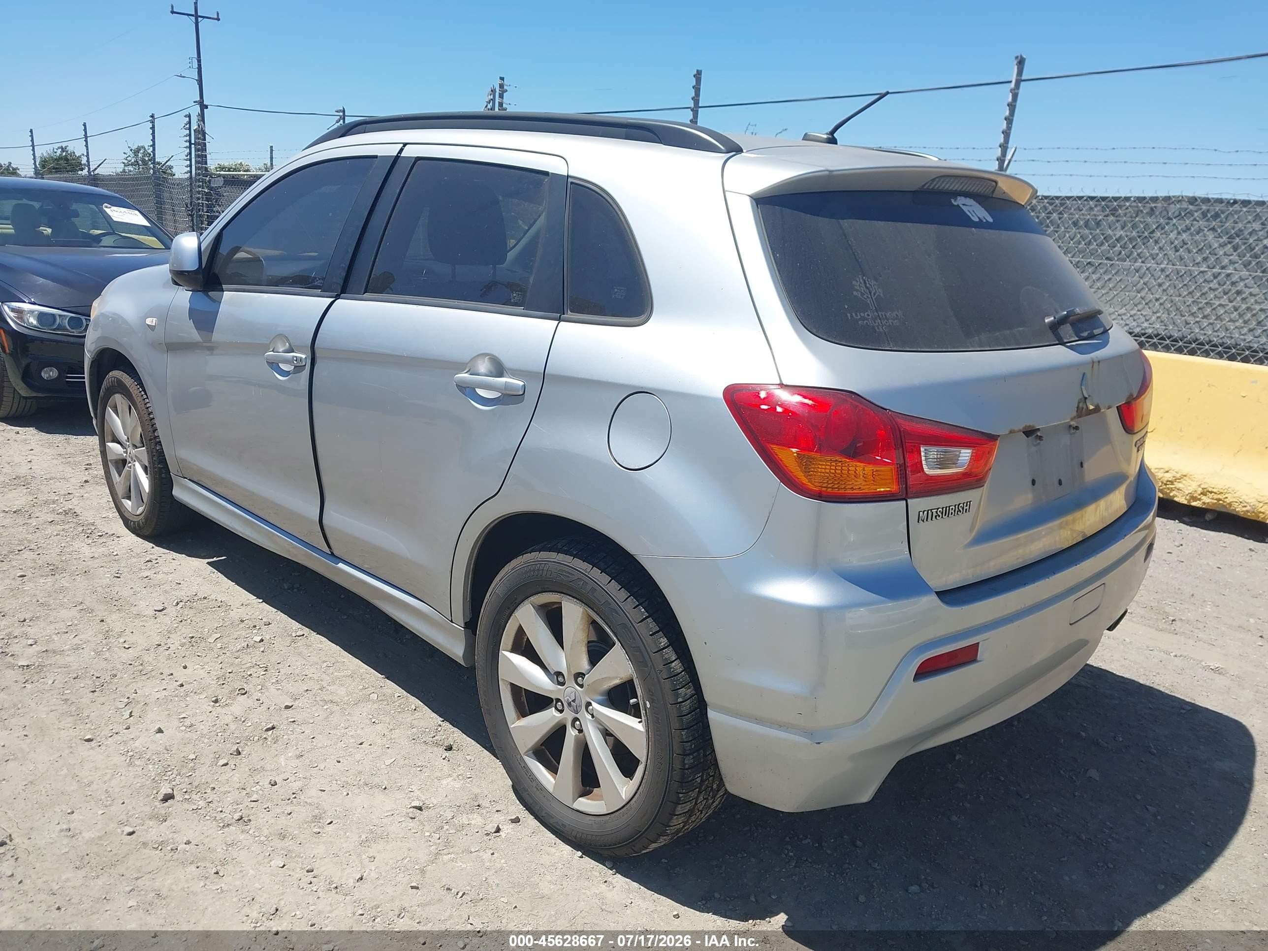 2012 Mitsubishi Outlander Sport Se Silver vin: JA4AR4AU6CZ003787