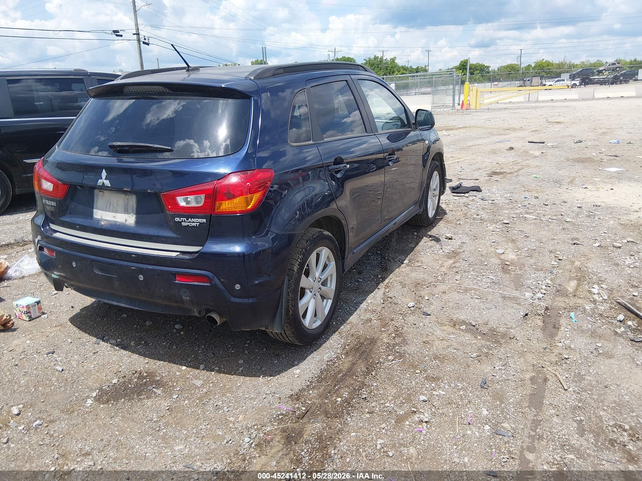 2012 Mitsubishi Outlander Sport Se Blue vin: JA4AR4AU6CZ004079