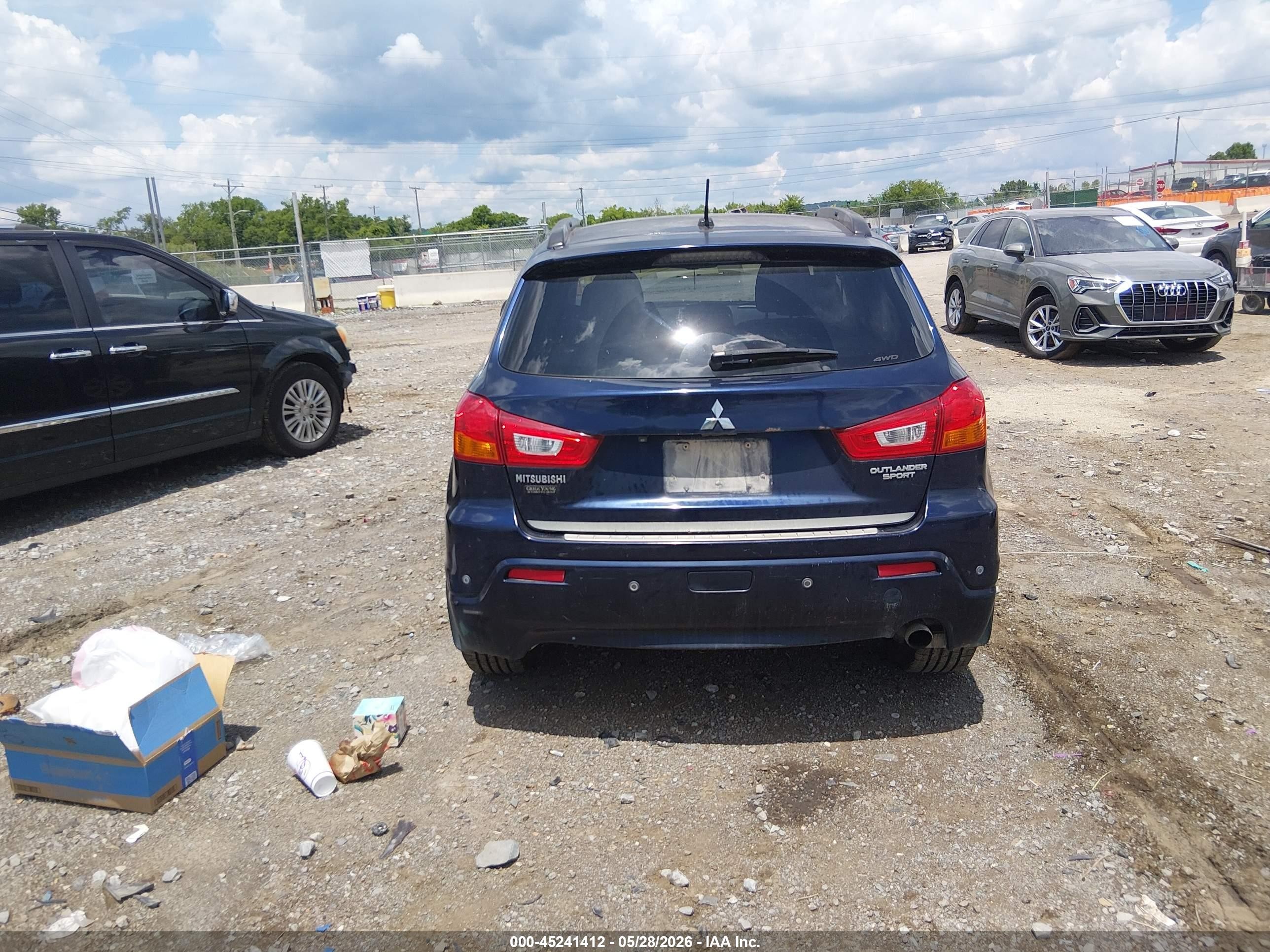 2012 Mitsubishi Outlander Sport Se Blue vin: JA4AR4AU6CZ004079