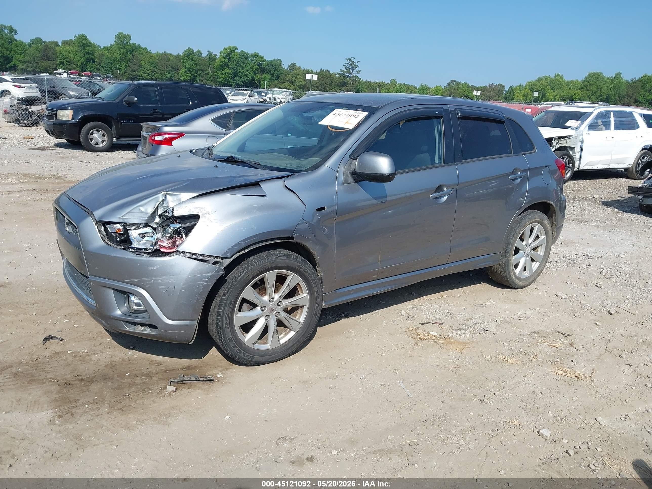 2012 Mitsubishi Outlander Sport Se Gray vin: JA4AR4AU7CZ002437