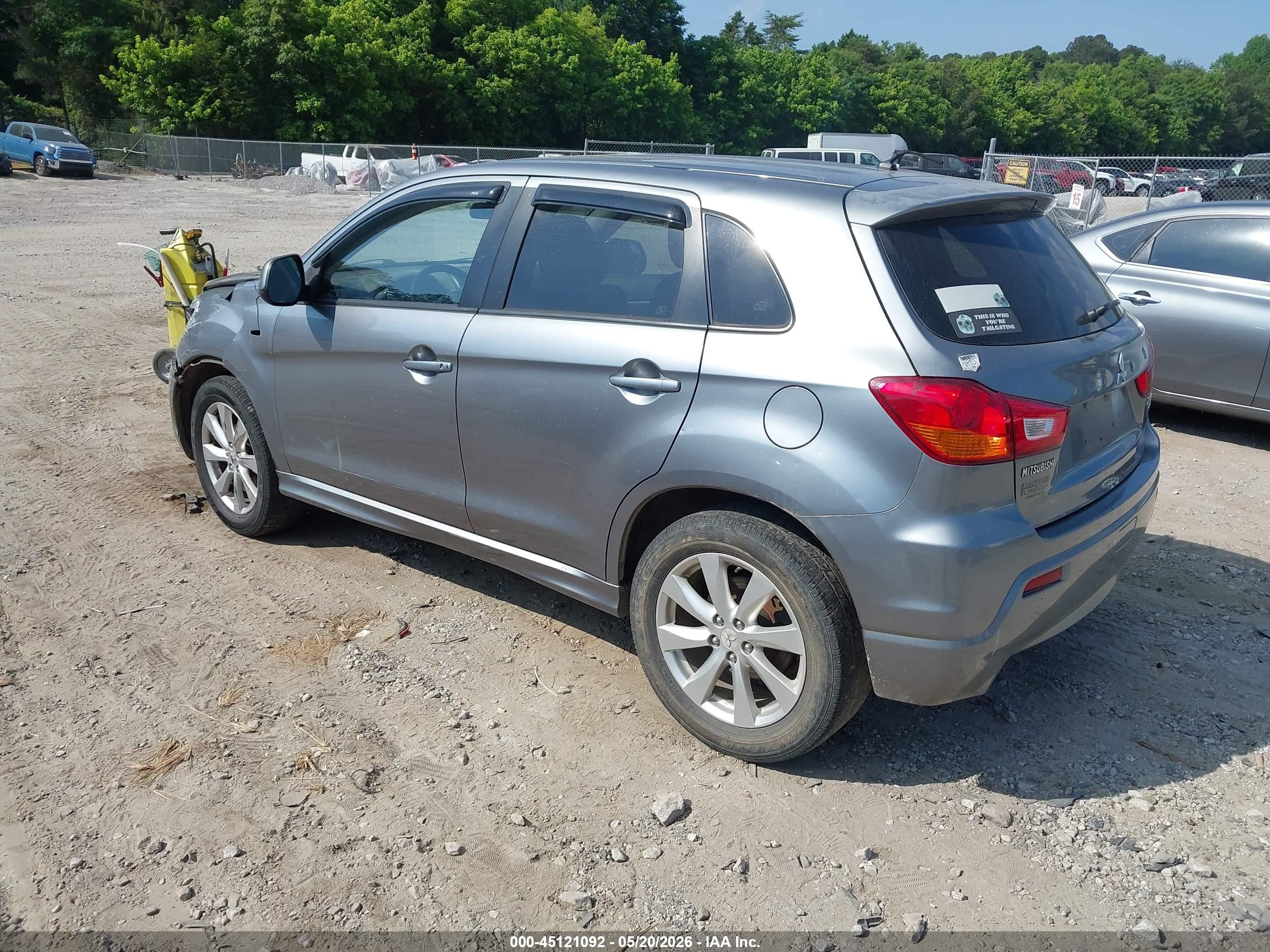 2012 Mitsubishi Outlander Sport Se Gray vin: JA4AR4AU7CZ002437