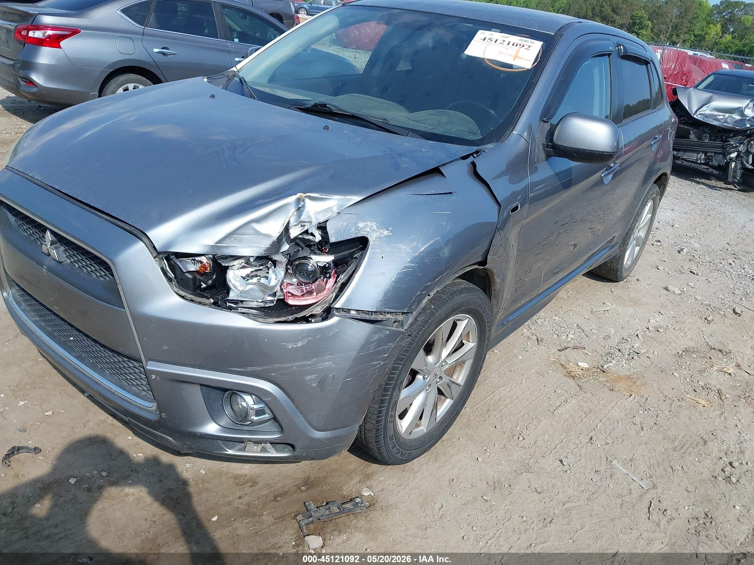 2012 Mitsubishi Outlander Sport Se Gray vin: JA4AR4AU7CZ002437