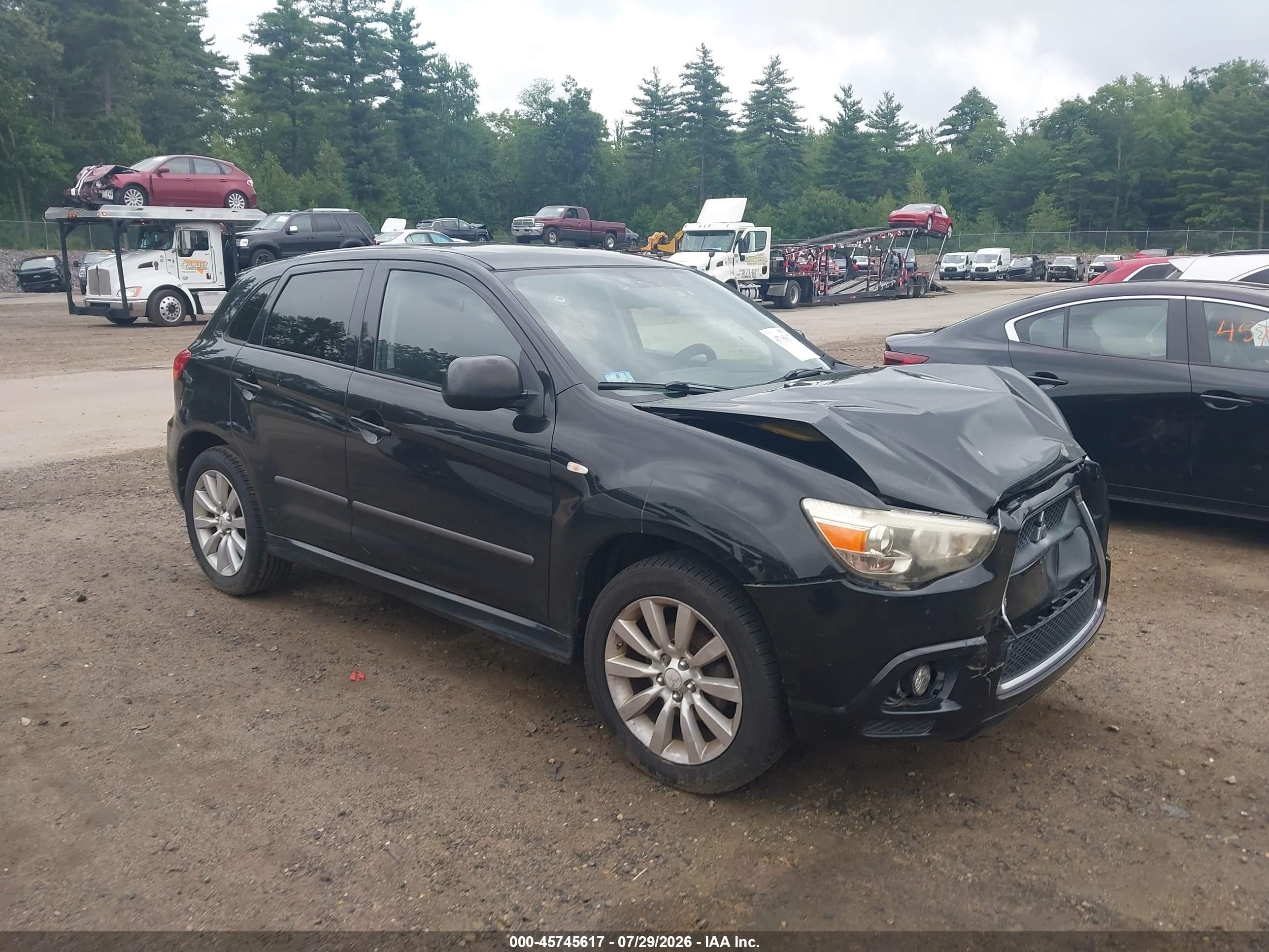 2011 Mitsubishi Outlander Sport Se Черный vin: JA4AR4AU9BZ015902