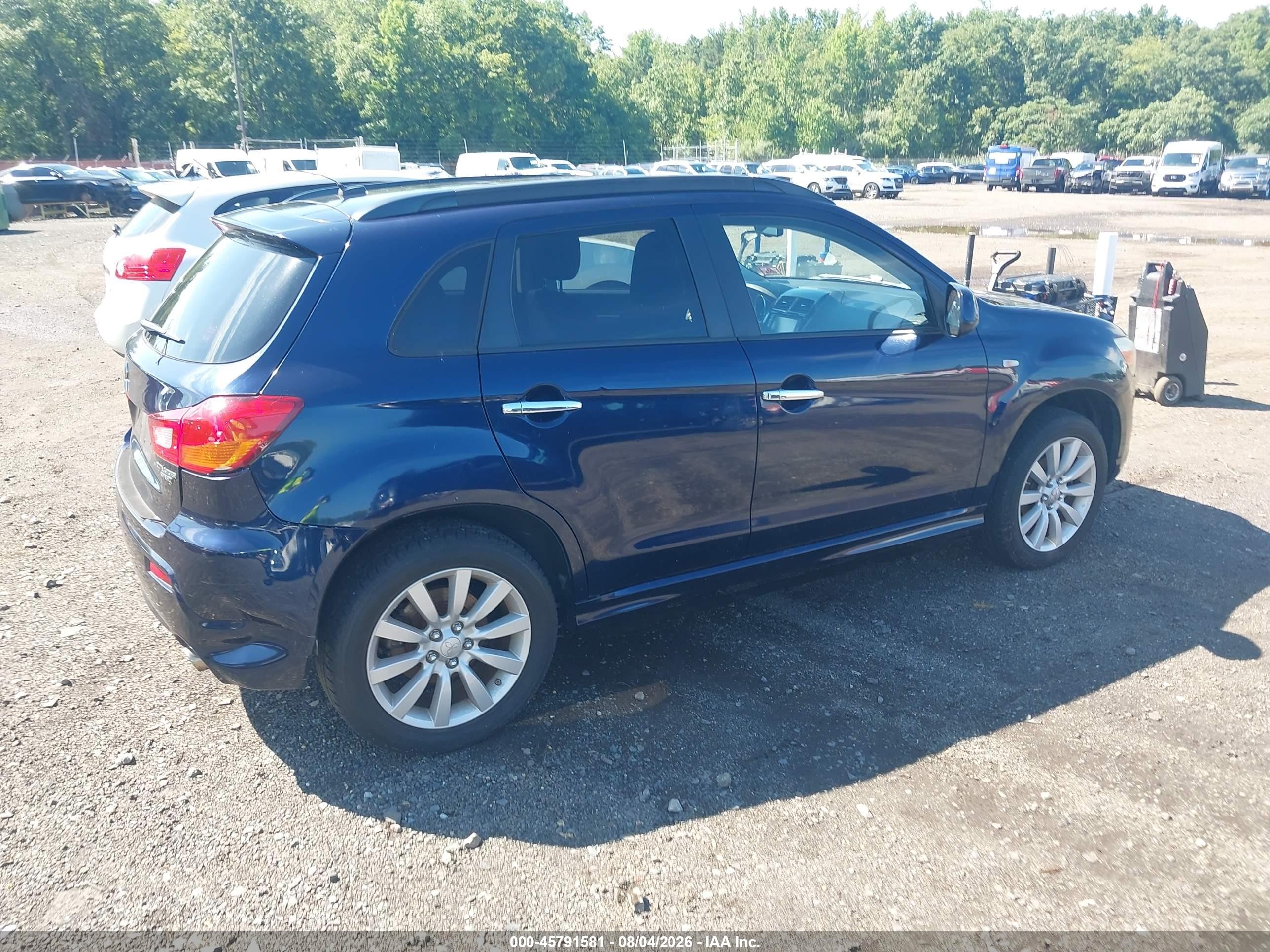 2011 Mitsubishi Outlander Sport Se Синий vin: JA4AR4AUXBZ000616