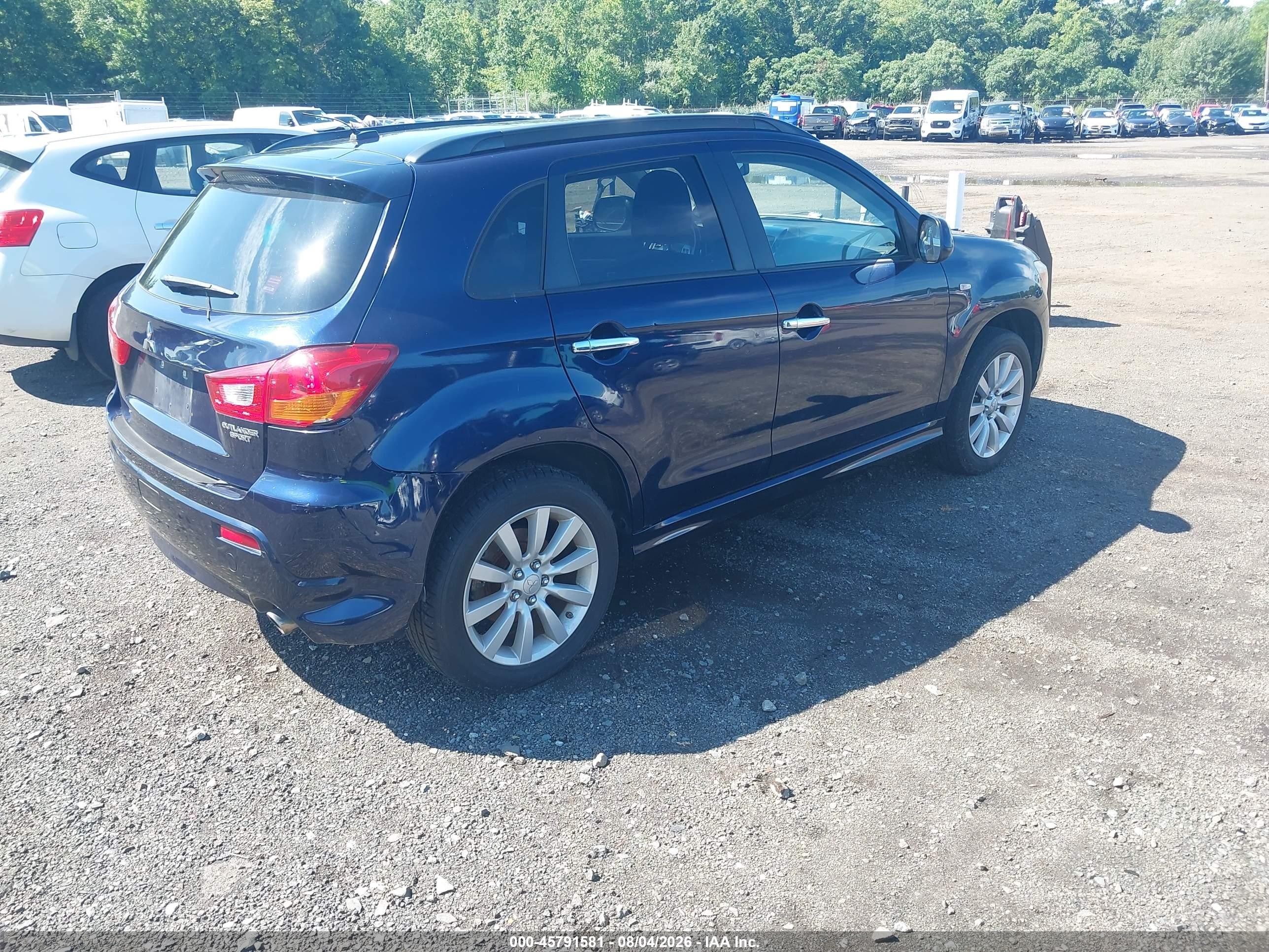 2011 Mitsubishi Outlander Sport Se Синий vin: JA4AR4AUXBZ000616