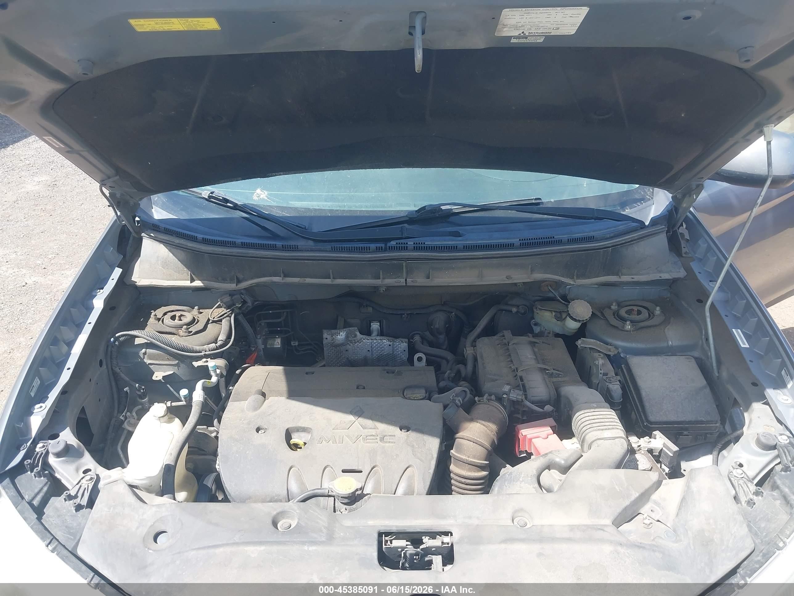 2011 Mitsubishi Outlander Sport Se Серый vin: JA4AR4AUXBZ005704