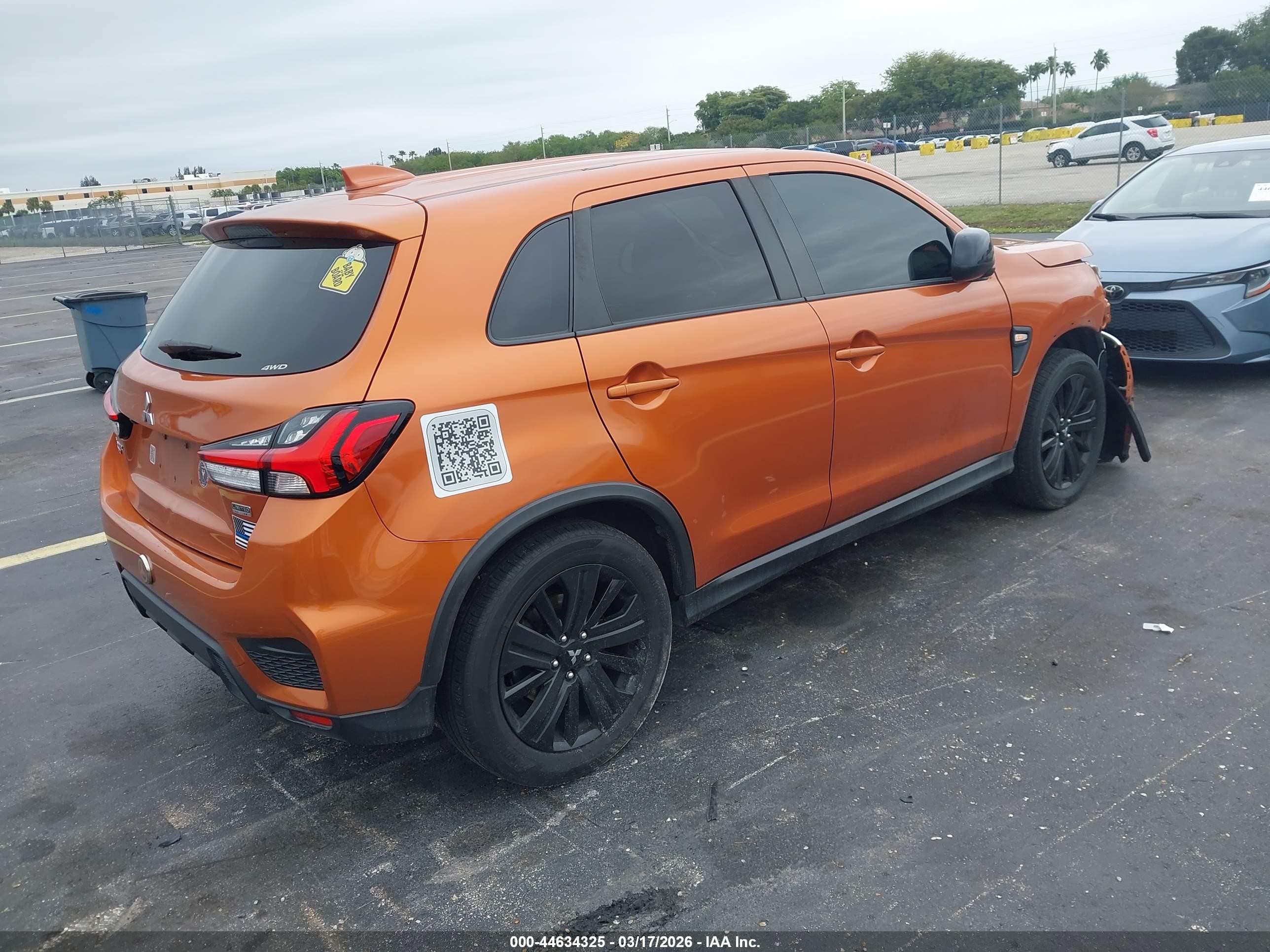 2021 Mitsubishi Outlander Sport 2.0 Be Awc/2.0 Es Awc/2.0 Le Awc/2.0 Se Awc Оранжевый vin: JA4ARUAU4MU001499