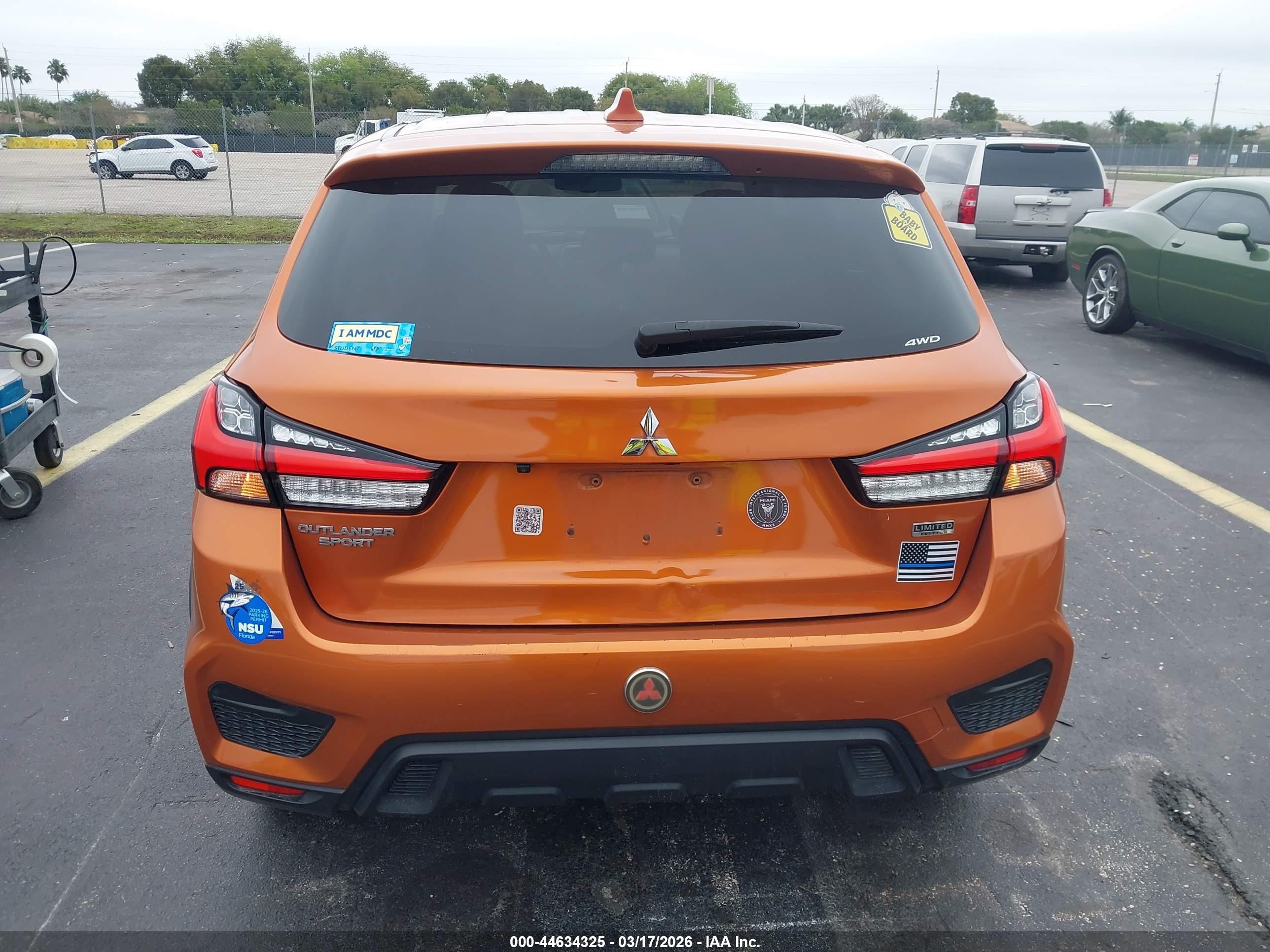 2021 Mitsubishi Outlander Sport 2.0 Be Awc/2.0 Es Awc/2.0 Le Awc/2.0 Se Awc Оранжевый vin: JA4ARUAU4MU001499