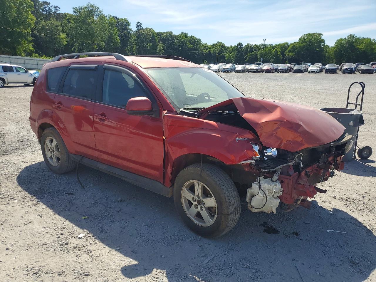 2010 Mitsubishi Outlander Es Red vin: JA4AS2AW0AZ011150