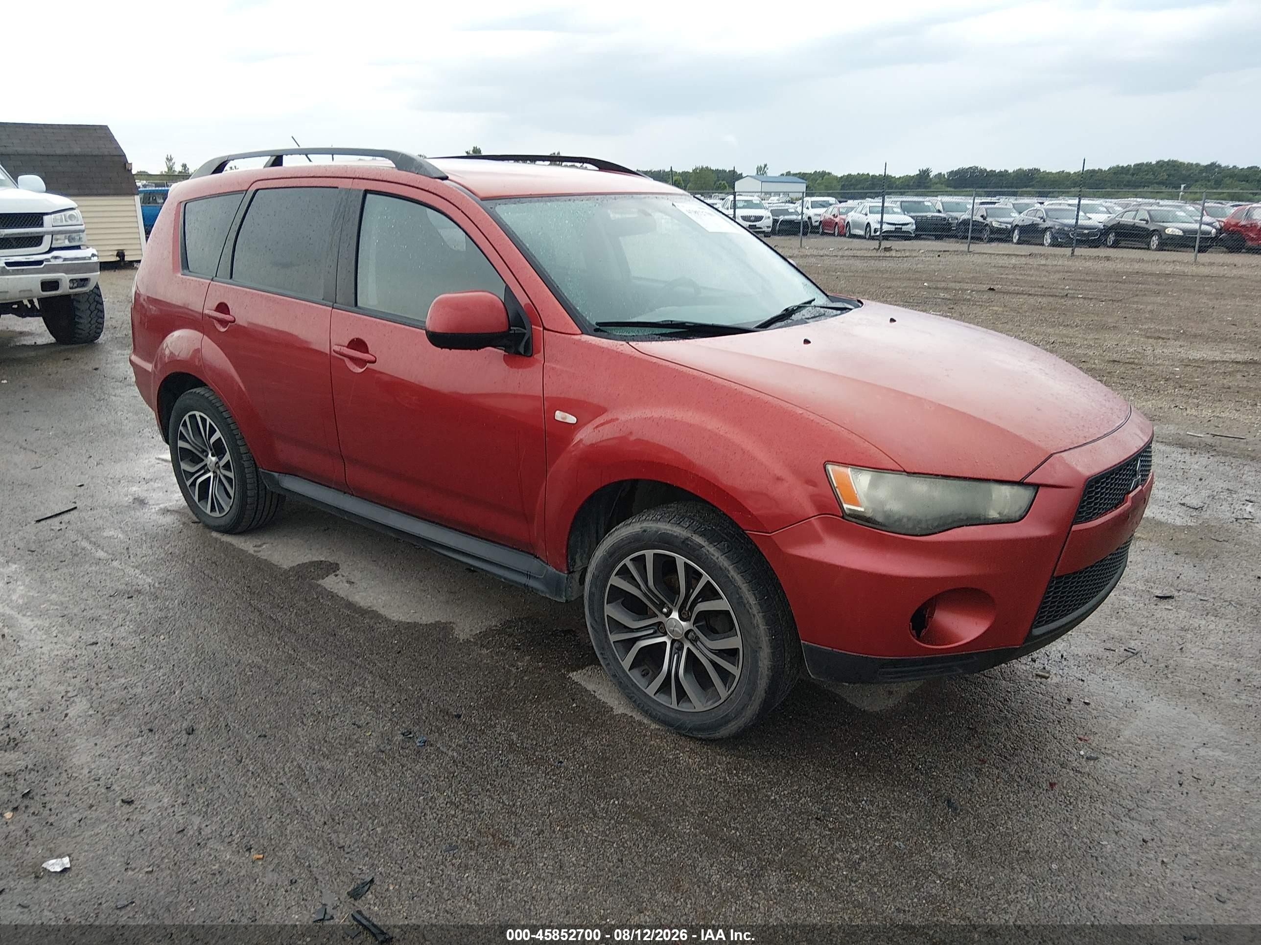 2012 Mitsubishi Outlander Es Red vin: JA4AS2AW0CU006885